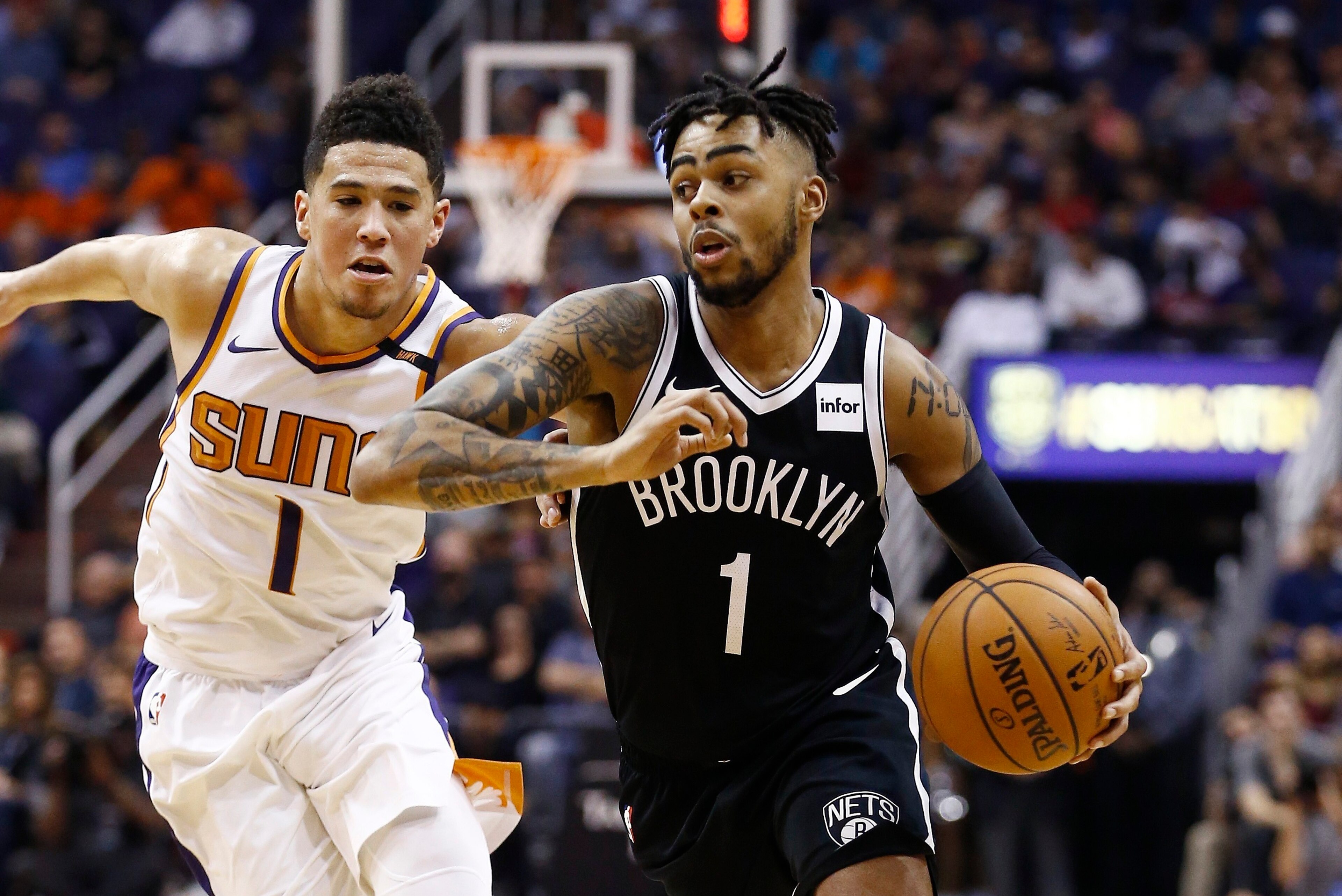 Devin Booker and D'Angelo Russell