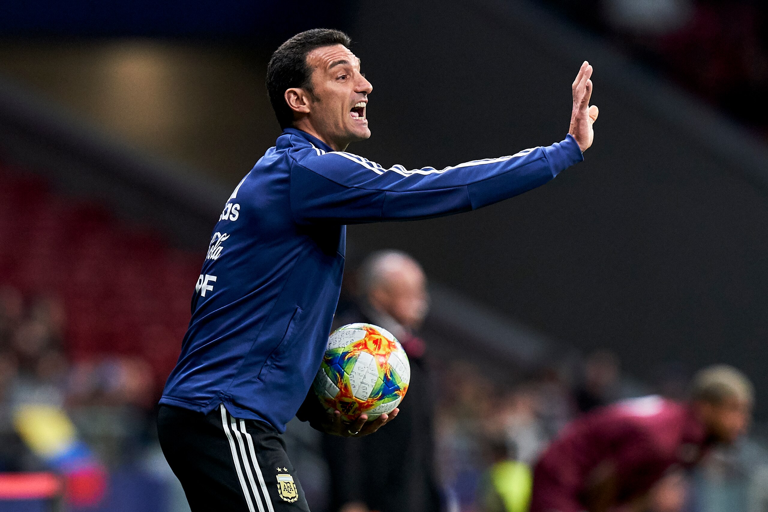 MADRID, SPAIN - MARCH 22: Lionel Scaloni of Argentina in action during the international friendly match between Argentina and Venezuela at Estadio Wanda Metropolitano on March 22, 2019 in Madrid, Spain. (Photo by Quality Sport Images/Getty Images)
