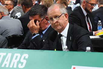 CHICAGO, IL - JUNE 24: Jim Nill of the Dallas Stars attends the 2017 NHL Draft at the United Center on June 24, 2017 in Chicago, Illinois.  (Photo by Bruce Bennett/Getty Images)