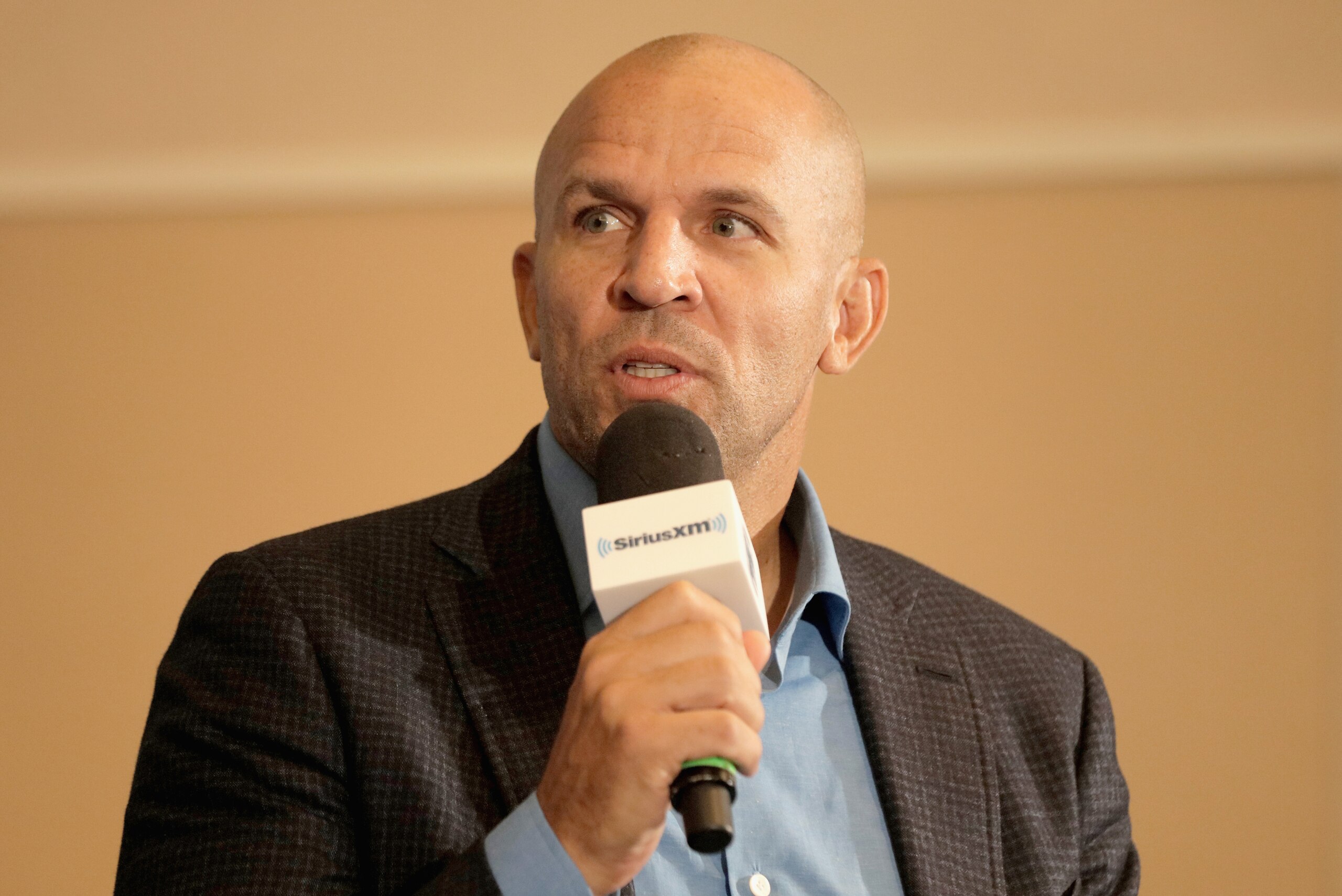 UNCASVILLE, CT - SEPTEMBER 08:  Naismith Memorial Basketball Hall of Fame Class of 2018 Inductee Jason Kidd attends the SiriusXM NBA Radio Hall Of Fame Town Hall with Ray Allen, Jason Kidd and Rod Thorn at Mohegan Sun on September 8, 2018 in Uncasville, C