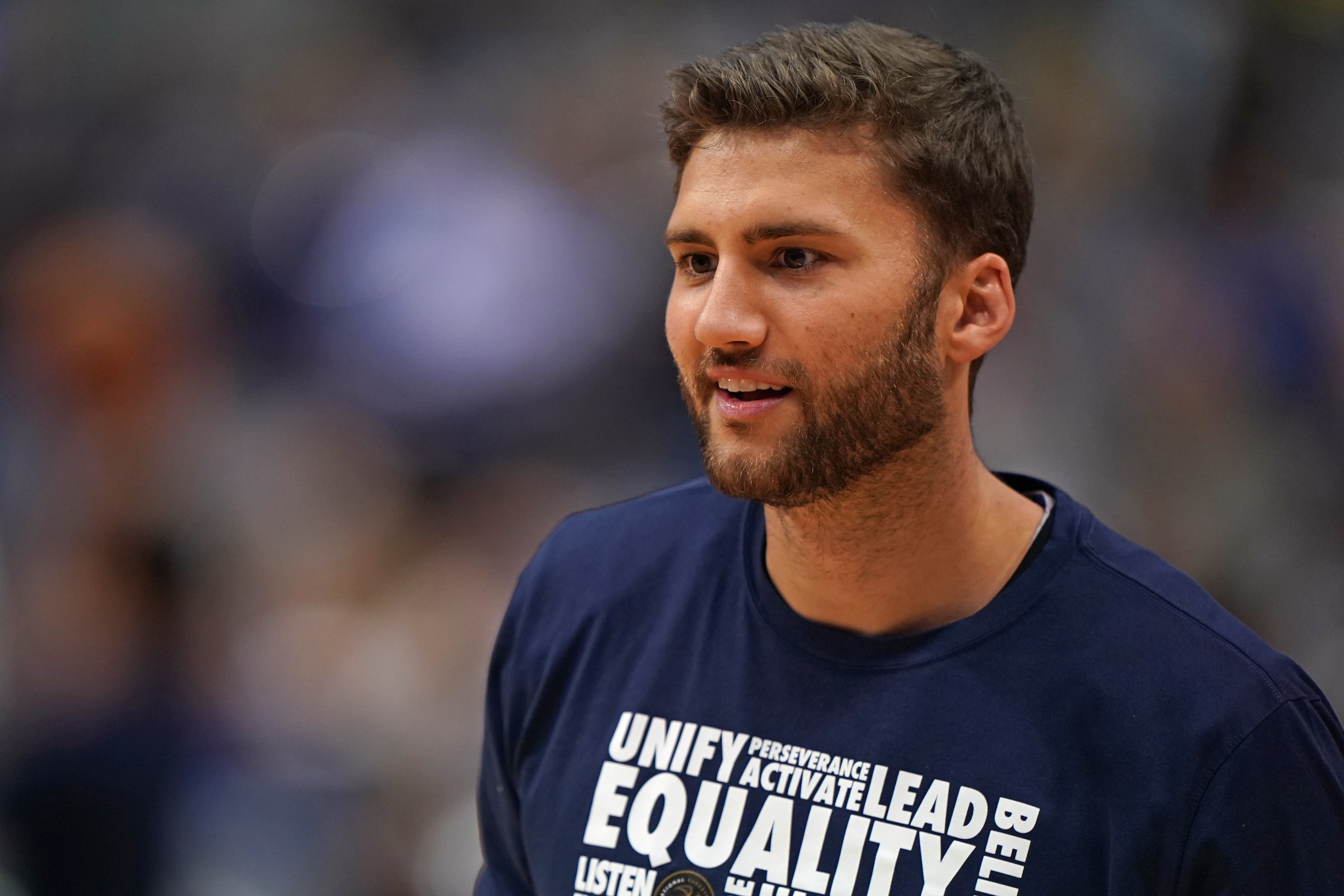 DALLAS, TX - FEBRUARY 22: Maximilian Kleber #42 of the Dallas Mavericks looks on during the game against the Denver Nuggets on February 22, 2019 at the American Airlines Center in Dallas, Texas. NOTE TO USER: User expressly acknowledges and agrees that, b