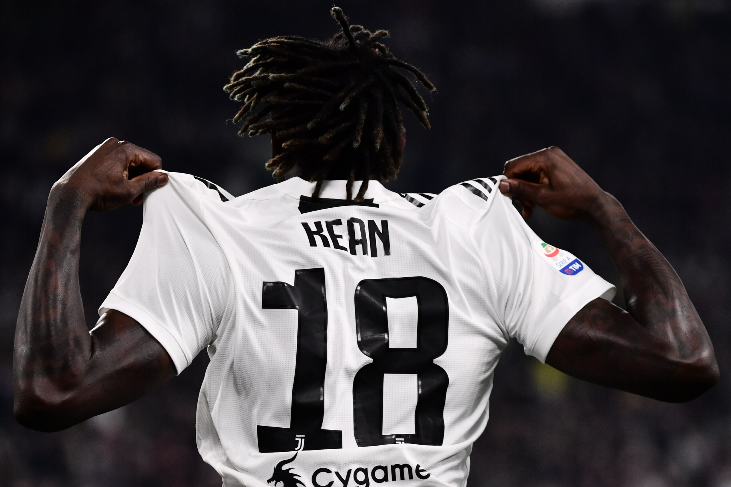 Juventus' Italian forward Moise Kean celebrates after opening the scoring during the Italian Serie A football match Juventus vs Empoli on March 30, 2019 at the Juventus stadium in Turin. (Photo by Marco BERTORELLO / AFP) (Photo credit should read M Juventus' Italian forward Moise Kean celebrates after opening the scoring during the Italian Serie A football match Juventus vs Empoli on March 30, 2019 at the Juventus stadium in Turin. (Photo by Marco BERTORELLO / AFP) (Photo credit should read M