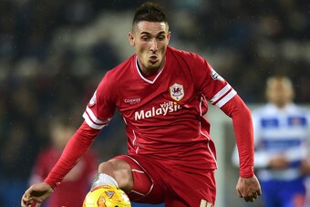 CARDIFF, WALES - NOVEMBER 21:  Federico Macheda of Cardiff in action during the Sky Bet Championship match between Cardiff City and Reading at Cardiff City Stadium on November 21, 2014 in Cardiff, Wales.  (Photo by Stu Forster/Getty Images)