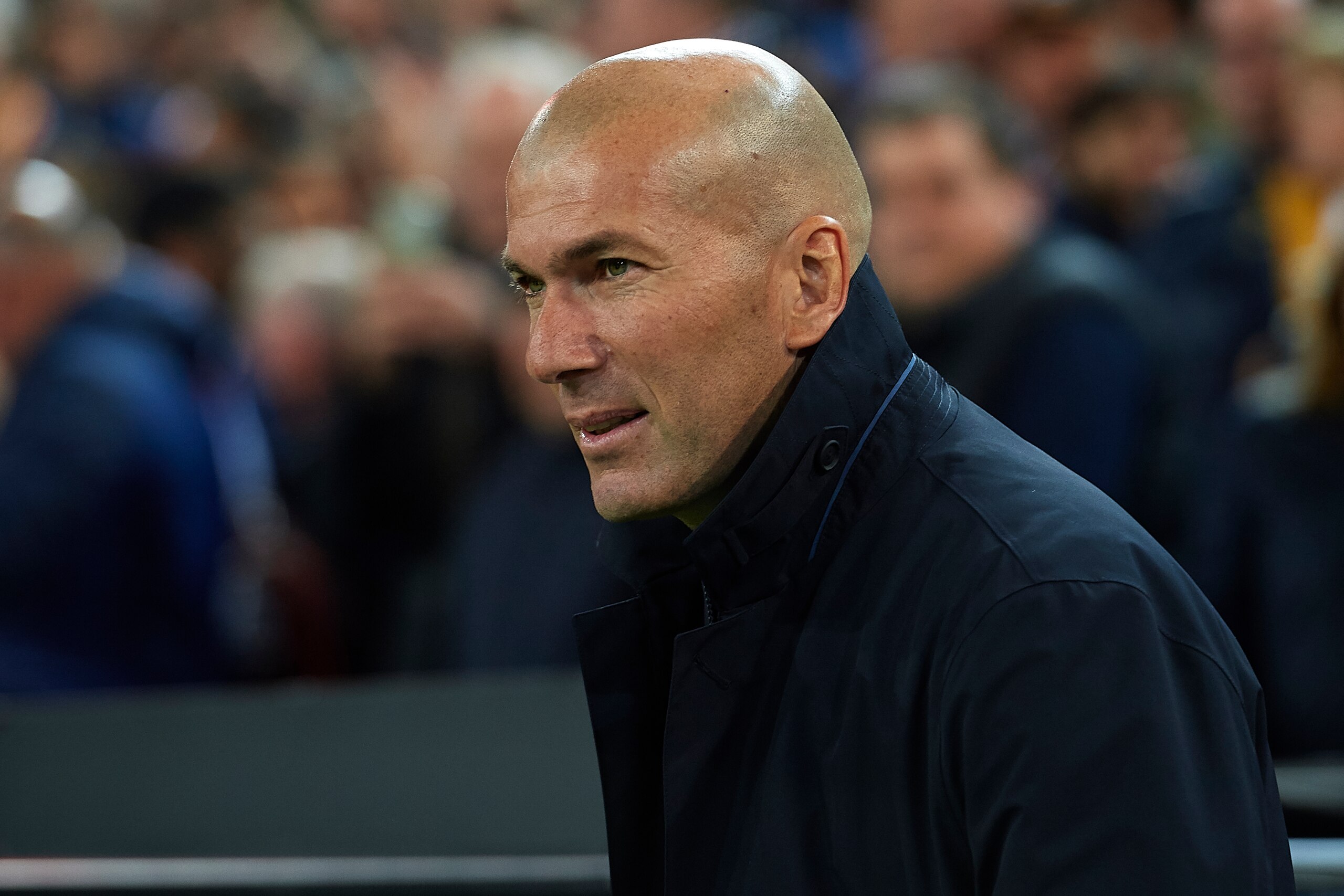 VALENCIA, SPAIN - APRIL 03: Zinedine Zidane, Manager of Real Madrid looks on prior to the La Liga match between Valencia CF and Real Madrid CF at Estadio Mestalla on April 03, 2019 in Valencia, Spain. (Photo by Quality Sport Images/Getty Images) VALENCIA, SPAIN - APRIL 03: Zinedine Zidane, Manager of Real Madrid looks on prior to the La Liga match between Valencia CF and Real Madrid CF at Estadio Mestalla on April 03, 2019 in Valencia, Spain. (Photo by Quality Sport Images/Getty Images)