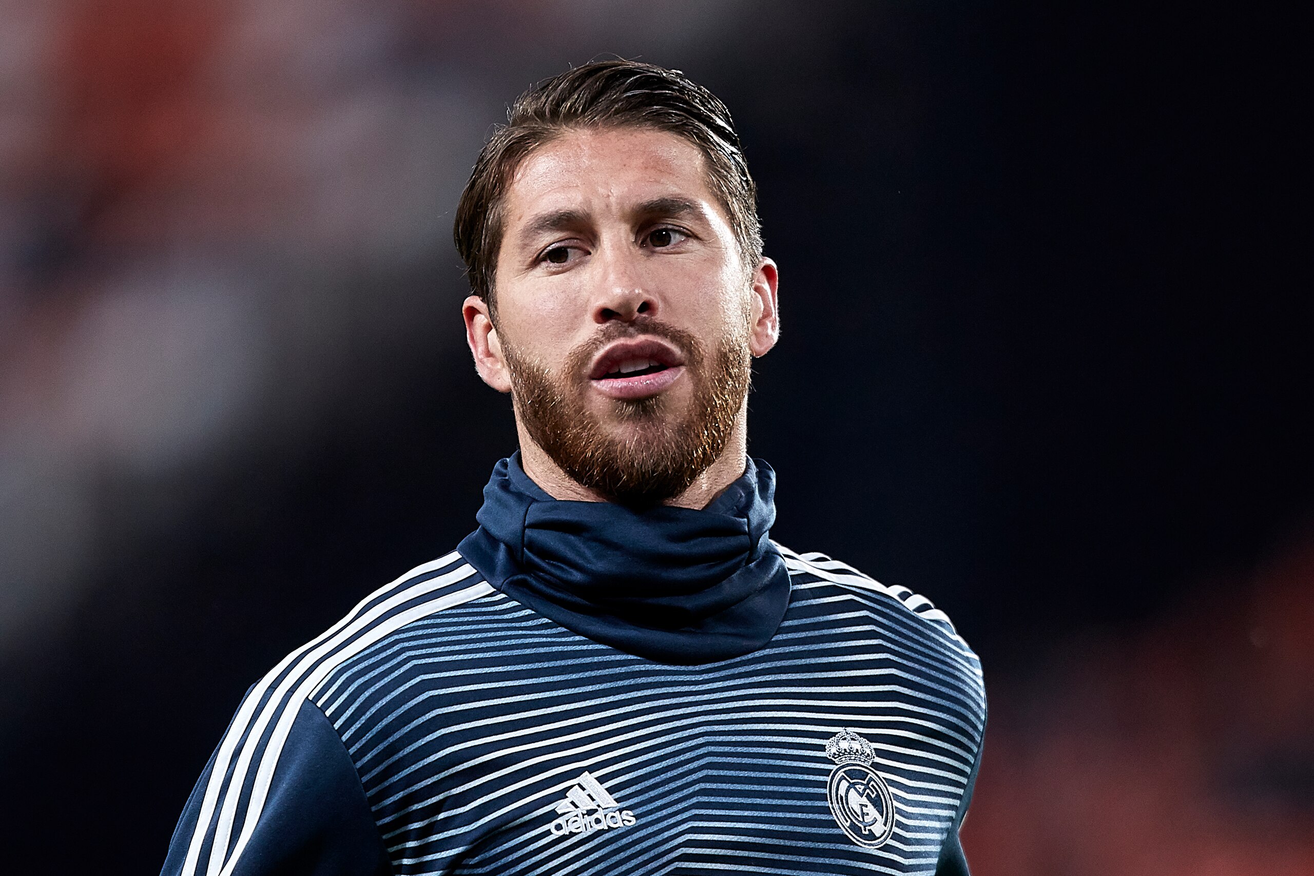 VALENCIA, SPAIN - APRIL 03: Sergio Ramos of Real Madrid warms up prior to the La Liga match between Valencia CF and Real Madrid CF at Estadio Mestalla on April 03, 2019 in Valencia, Spain. (Photo by Quality Sport Images/Getty Images) VALENCIA, SPAIN - APRIL 03: Sergio Ramos of Real Madrid warms up prior to the La Liga match between Valencia CF and Real Madrid CF at Estadio Mestalla on April 03, 2019 in Valencia, Spain. (Photo by Quality Sport Images/Getty Images)