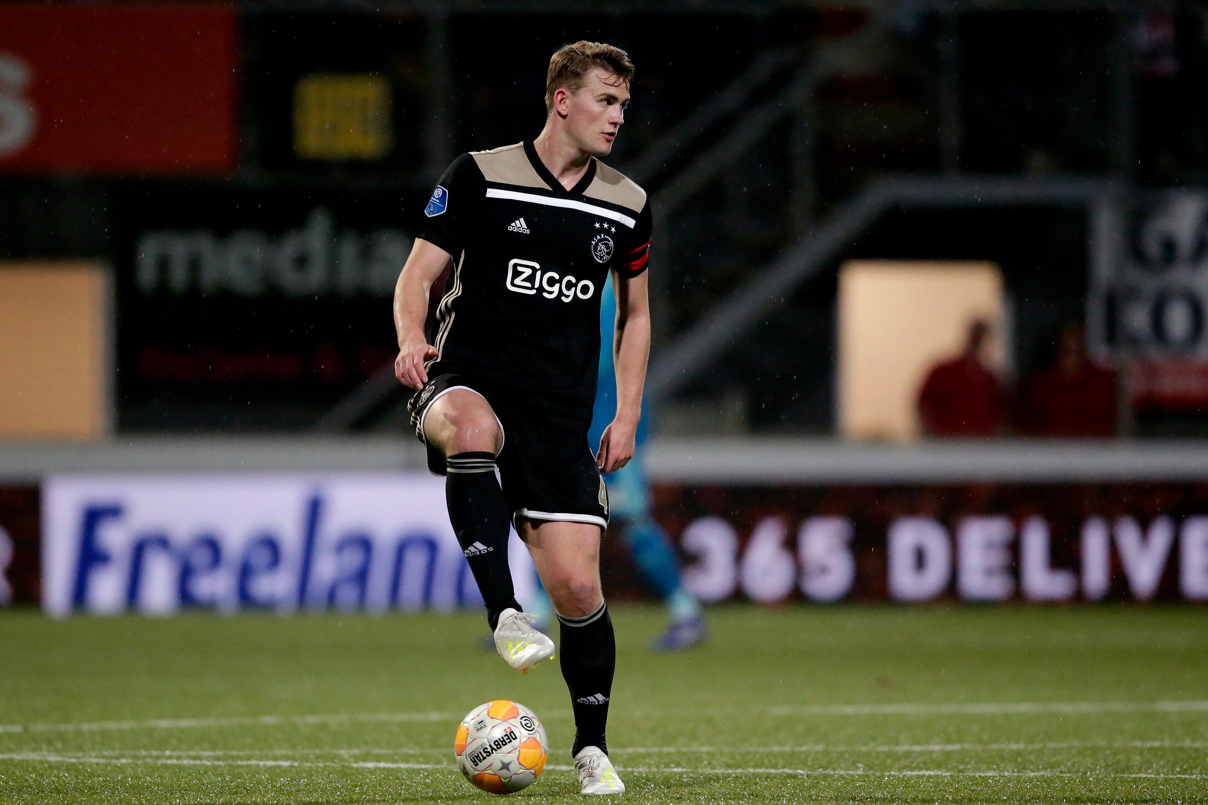 EMMEN, NETHERLANDS - APRIL 3: Matthijs de Ligt of Ajax  during the Dutch Eredivisie  match between FC Emmen v Ajax at the De JENS Vesting on April 3, 2019 in Emmen Netherlands (Photo by Erwin Otten/Soccrates/Getty Images)