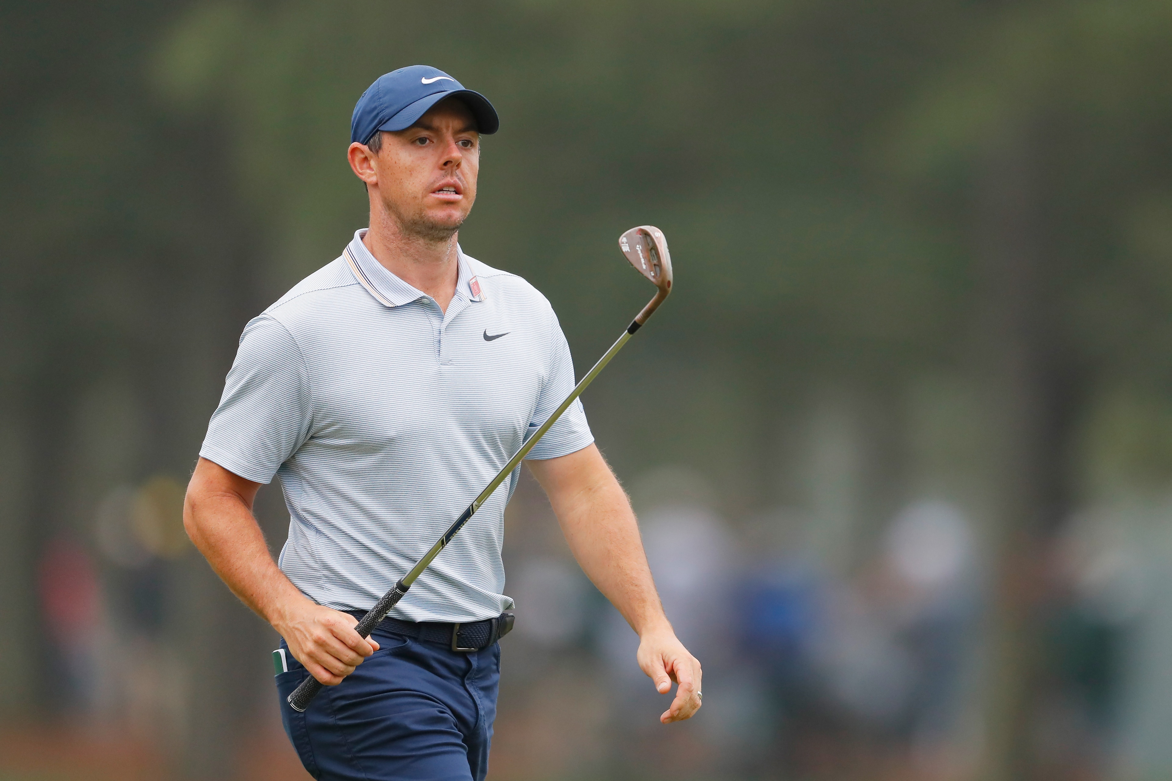 AUGUSTA, GEORGIA - APRIL 08:  Rory McIlroy of Northern Ireland looks on during a practice round prior to The Masters at Augusta National Golf Club on April 08, 2019 in Augusta, Georgia. (Photo by Kevin C. Cox/Getty Images)