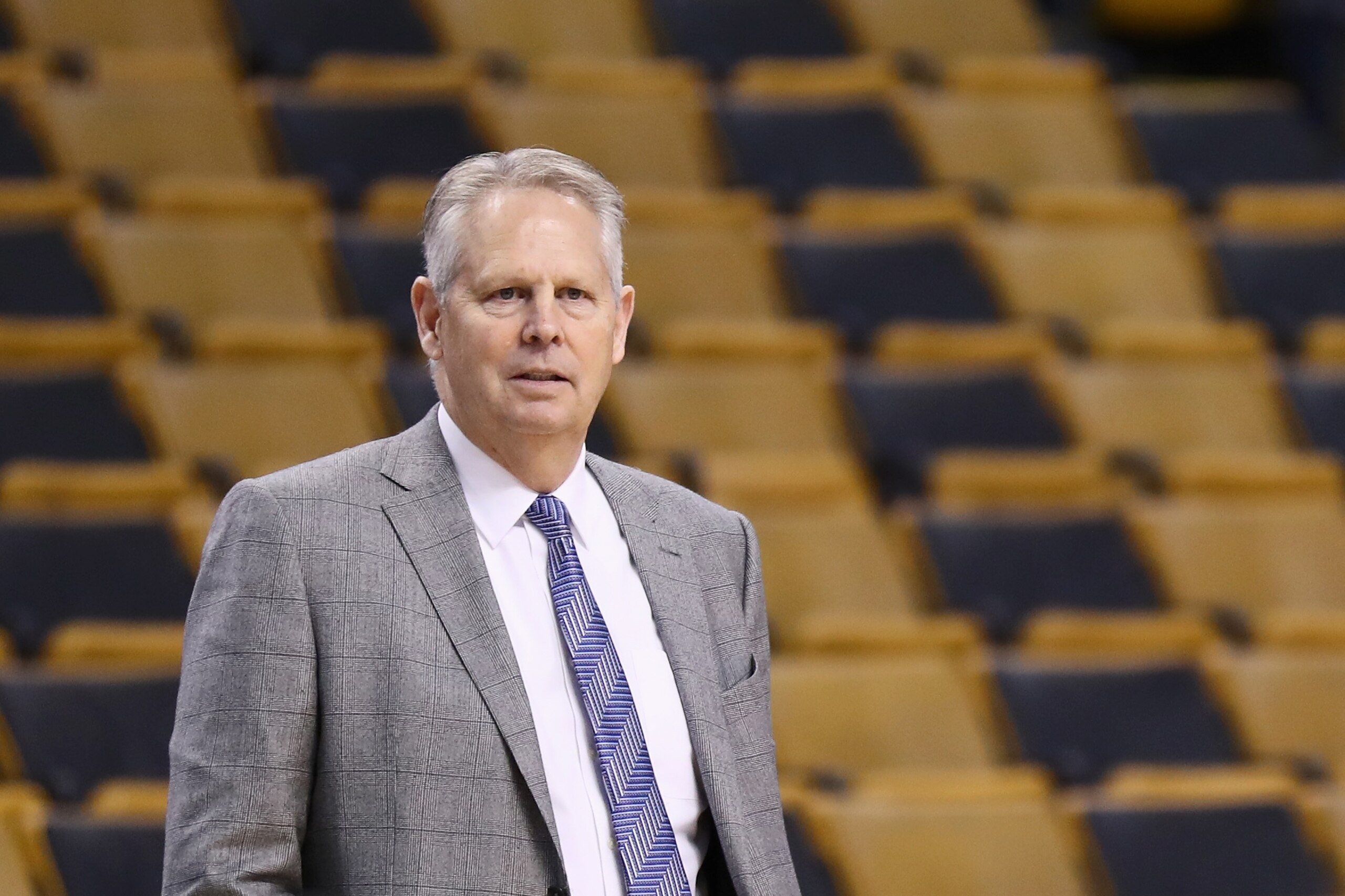 BOSTON, MA - FEBRUARY 14:  Boston Celtics General Manager Danny Ainge looks on before action between the Boston Celtics and the LA Clippers at TD Garden on February 14, 2018 in Boston, Massachusetts. NOTE TO USER: User expressly acknowledges and agrees th