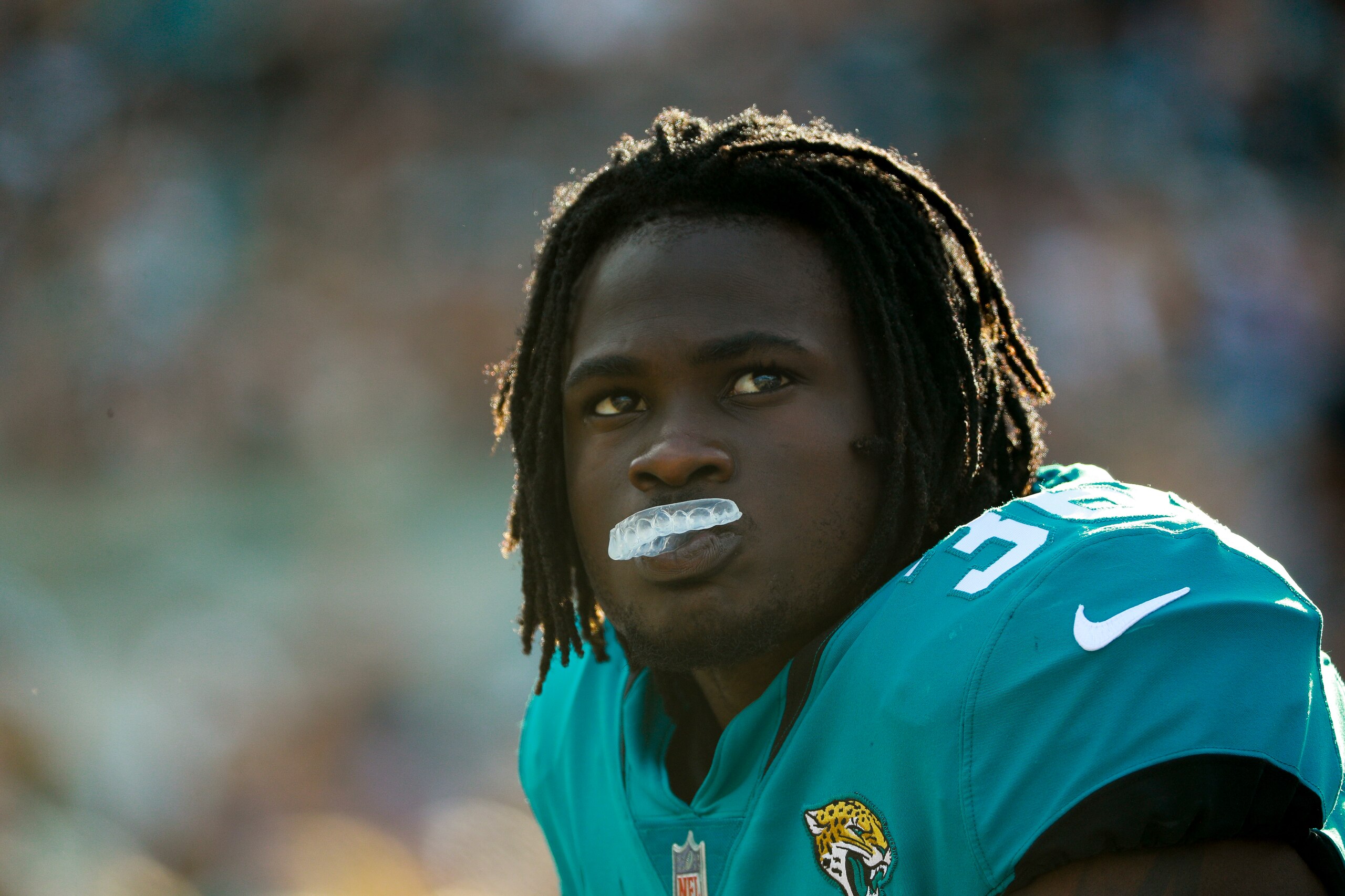 JACKSONVILLE, FL - NOVEMBER 18: Ronnie Harrison #36 of the Jacksonville Jaguars is seen on the bench during the second half of the game against the Pittsburgh Steelers at TIAA Bank Field on November 18, 2018 in Jacksonville, Florida. (Photo by Scott Hall JACKSONVILLE, FL - NOVEMBER 18: Ronnie Harrison #36 of the Jacksonville Jaguars is seen on the bench during the second half of the game against the Pittsburgh Steelers at TIAA Bank Field on November 18, 2018 in Jacksonville, Florida. (Photo by Scott Hall