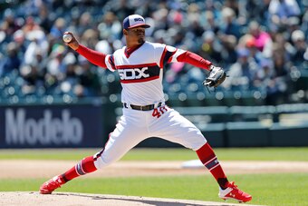 CHICAGO, ILLINOIS - APRIL 28: Reynaldo Lopez #40 of the Chicago White Sox pitches in the first inning during the game against the Detroit Tigers at Guaranteed Rate Field on April 28, 2019 in Chicago, Illinois. (Photo by Nuccio DiNuzzo/Getty Images)
