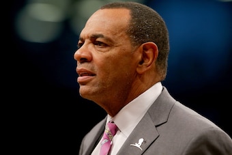 NEW YORK, NY - JANUARY 08:  Head coach Lionel Hollins of the Brooklyn Nets looks on during the first half against the Orlando Magic on January 8,2016 at the Barclays Center in the Brooklyn borough of  New York City.NOTE TO USER: User expressly acknowledge