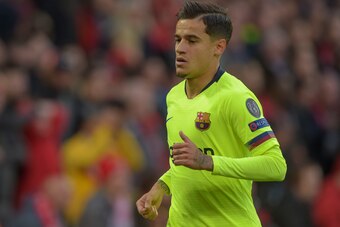 LIVERPOOL, ENGLAND - MAY 07: Philippe Coutinho of FC Barcelona looks on during the UEFA Champions League Semi Final second leg match between Liverpool and Barcelona at Anfield on May 7, 2019 in Liverpool, England. (Photo by TF-Images/Getty Images)