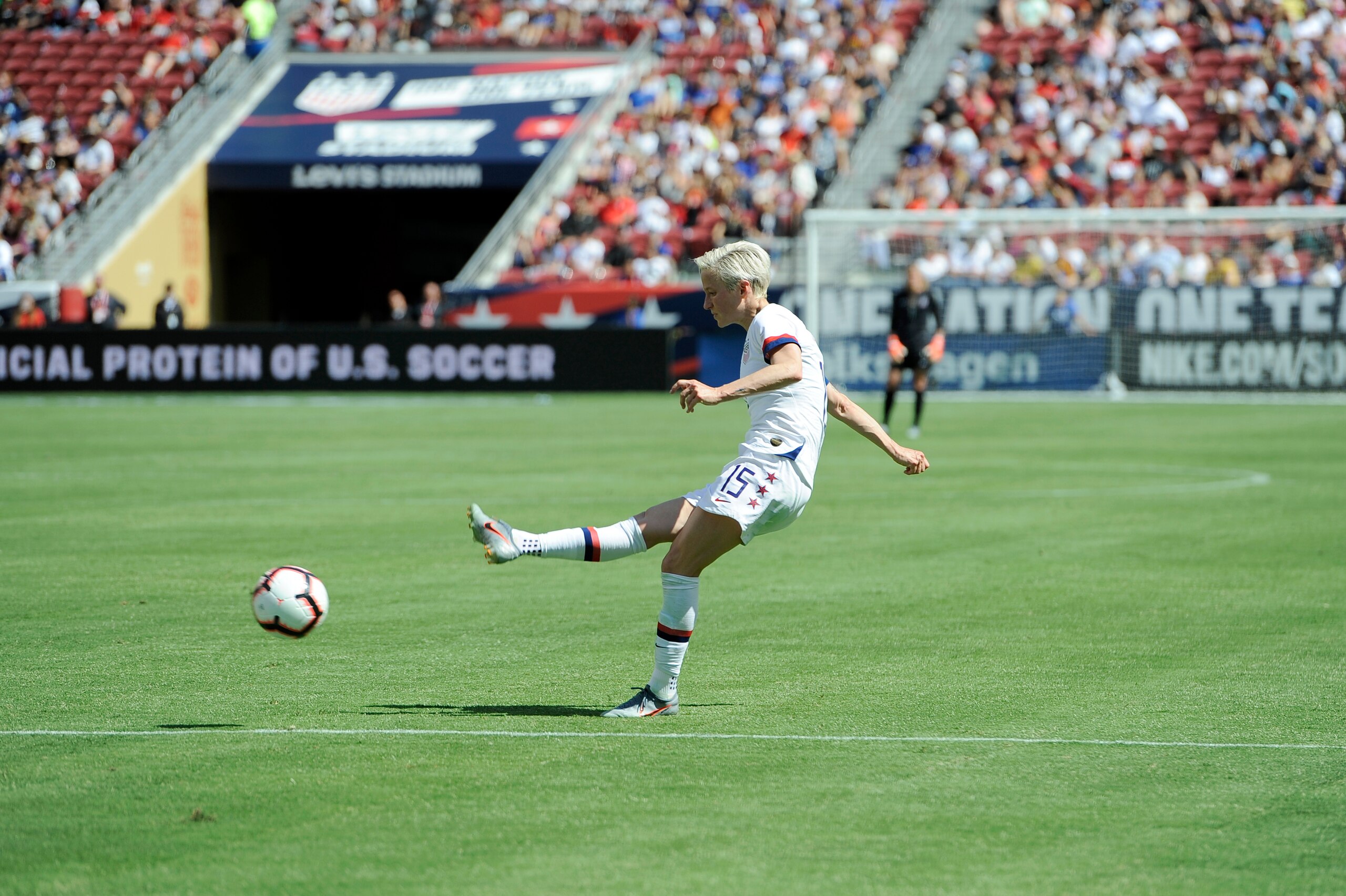 Rapinoe is enjoying playing higher up the pitch.