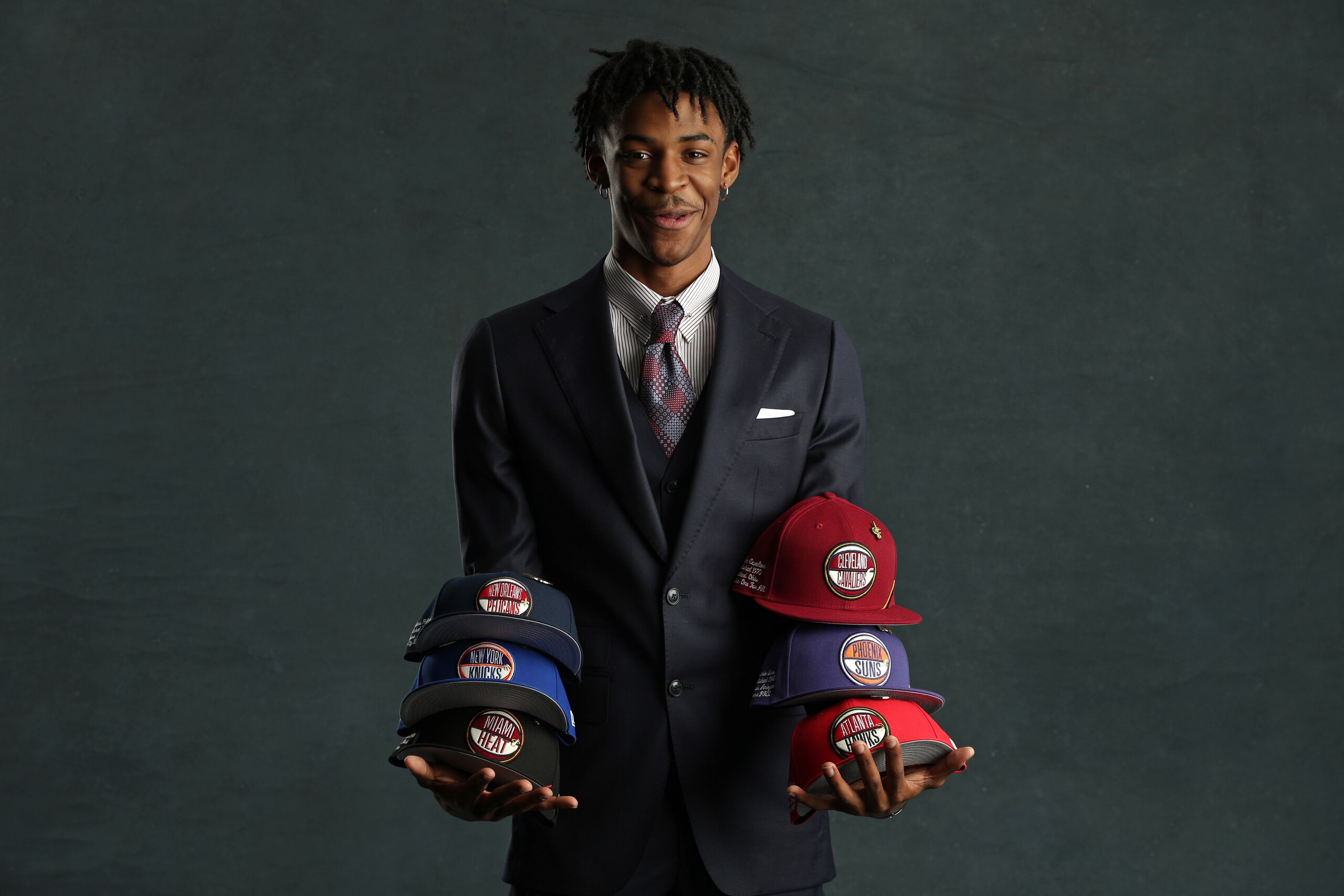 CHICAGO, IL - MAY 14:  NBA Draft Prospect, Ja Morant poses for a portrait at the 2019 NBA Draft Lottery on May 14, 2019 at the Chicago Hilton in Chicago, Illinois. NOTE TO USER: User expressly acknowledges and agrees that, by downloading and/or using this