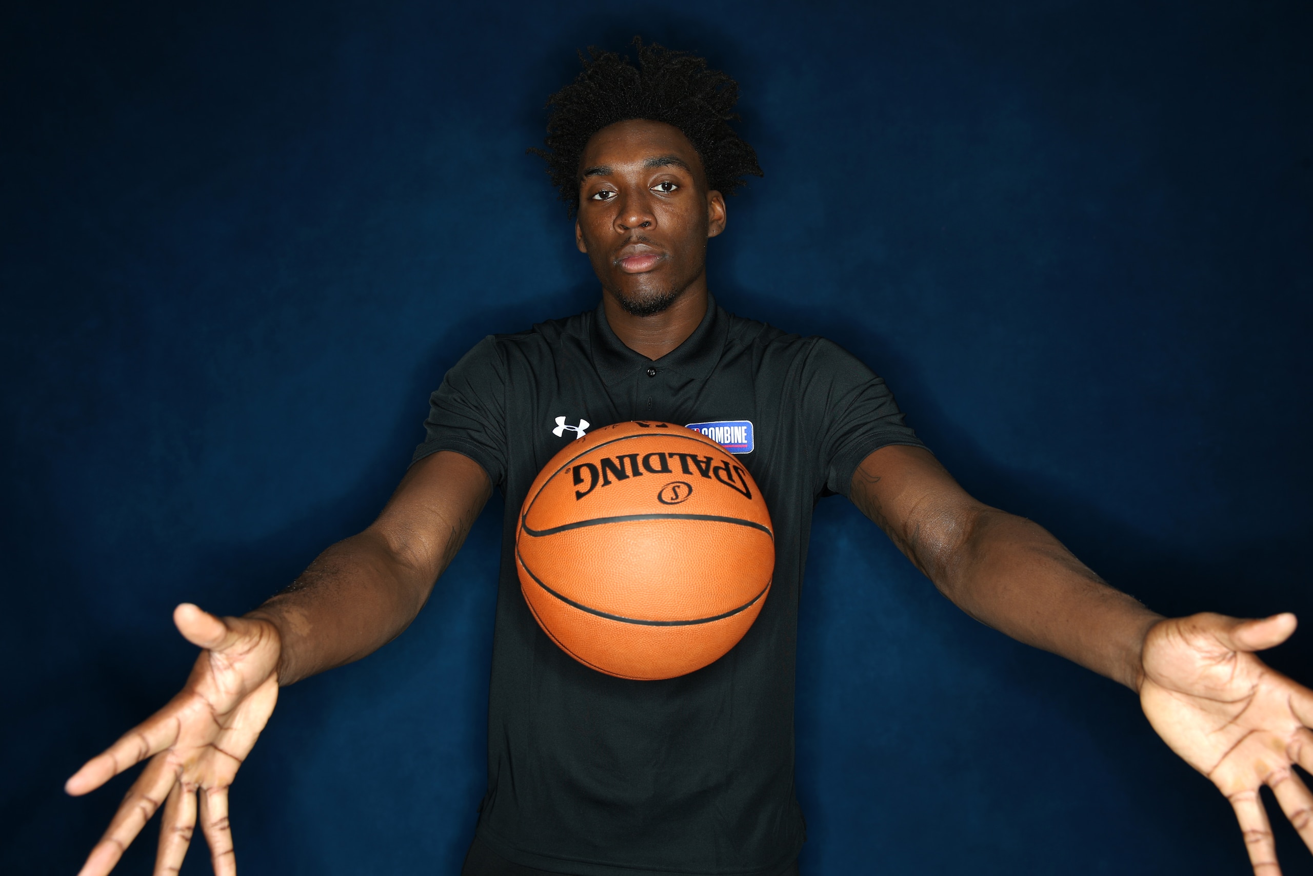 CHICAGO, IL - MAY 14:  Nassir Little poses for a portrait at the 2019 NBA Draft Combine on May 14, 2019 at the Chicago Hilton in Chicago, Illinois. NOTE TO USER: User expressly acknowledges and agrees that, by downloading and/or using this photograph, use