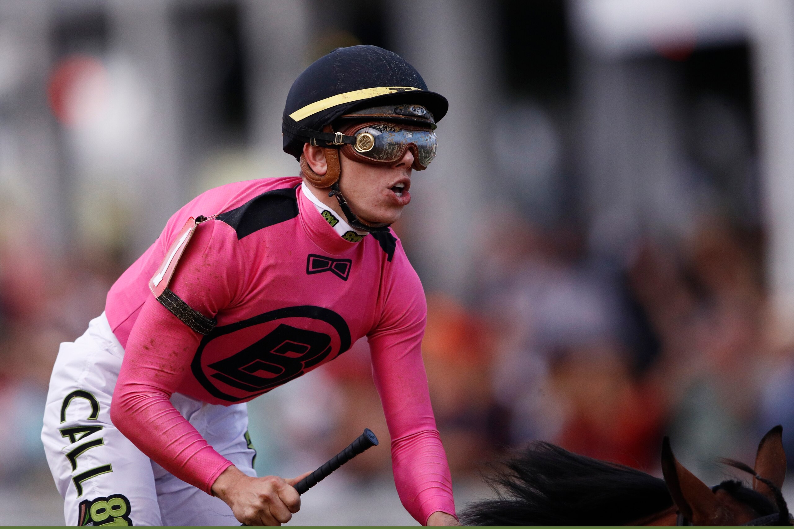 Tyler Gaffalione piloted War of Will to a victory in the second jewel of the Triple Crown.