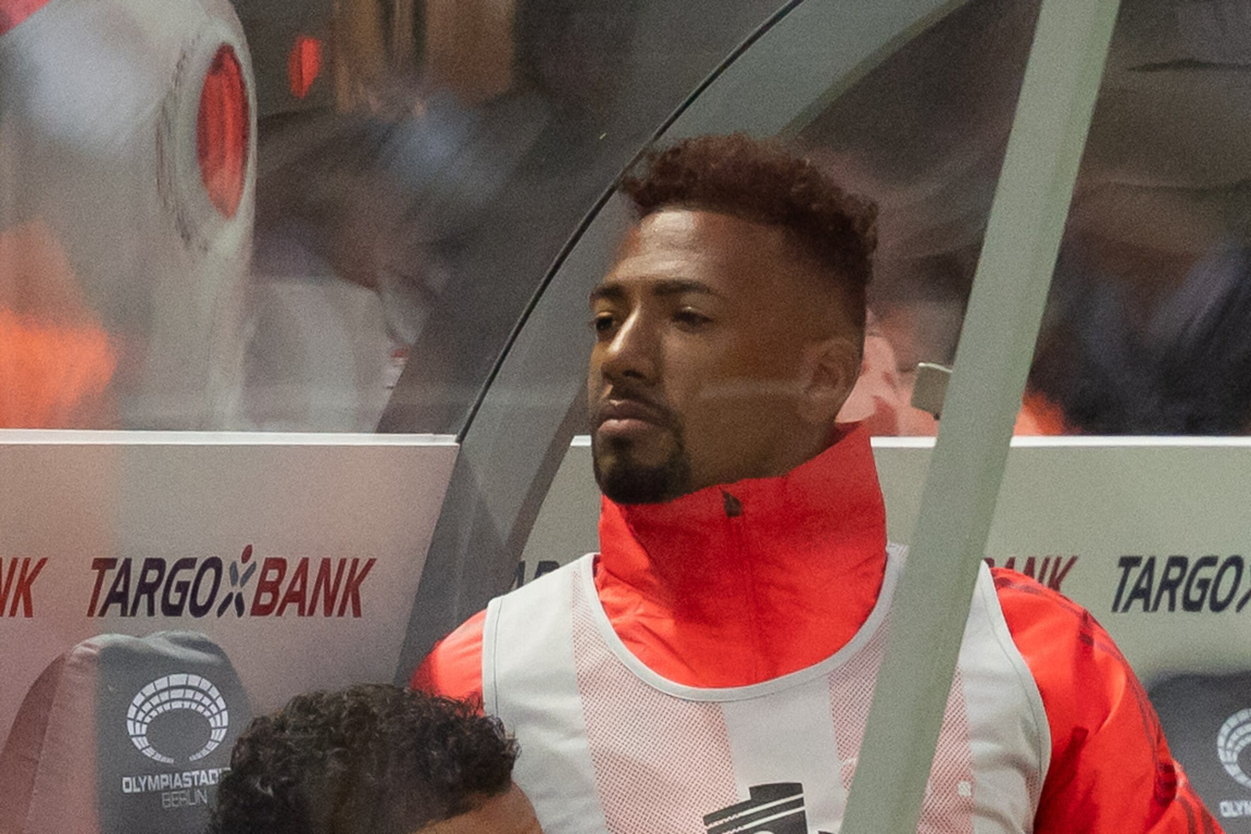 BERLIN, GERMANY - MAY 25: Jerome Boateng of FC Bayern Muenchen looks on during the DFB Cup final between RB Leipzig and Bayern Muenchen at Olympiastadion on May 25, 2019 in Berlin, Germany. (Photo by TF-Images/Getty Images)