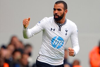 LONDON, ENGLAND - DECEMBER 01:  Sandro of Tottenham Hotspur celebrates scoring their second goal during the Barclays Premier League Match between Tottenham Hotspur and Manchester United at White Hart Lane on December 1, 2013 in London, England.  (Photo by