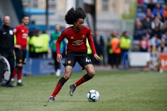 HUDDERSFIELD, ENGLAND - MAY 05: Tahith Chong of Manchester United during the Premier League match between Huddersfield Town and Manchester United at John Smith's Stadium on May 05, 2019 in Huddersfield, United Kingdom. (Photo by Ben Early/Getty Images)