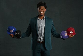 CHICAGO, IL - MAY 14:  NBA Draft Prospect, Cam Reddish poses for a portrait at the 2019 NBA Draft Lottery on May 14, 2019 at the Chicago Hilton in Chicago, Illinois. NOTE TO USER: User expressly acknowledges and agrees that, by downloading and/or using th