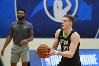 CHICAGO, ILLINOIS - MAY 16: Luka Samanic #72 participates in workouts during Day One of the NBA Draft Combine at Quest MultiSport Complex on May 16, 2019 in Chicago, Illinois.  NOTE TO USER: User expressly acknowledges and agrees that, by downloading and 