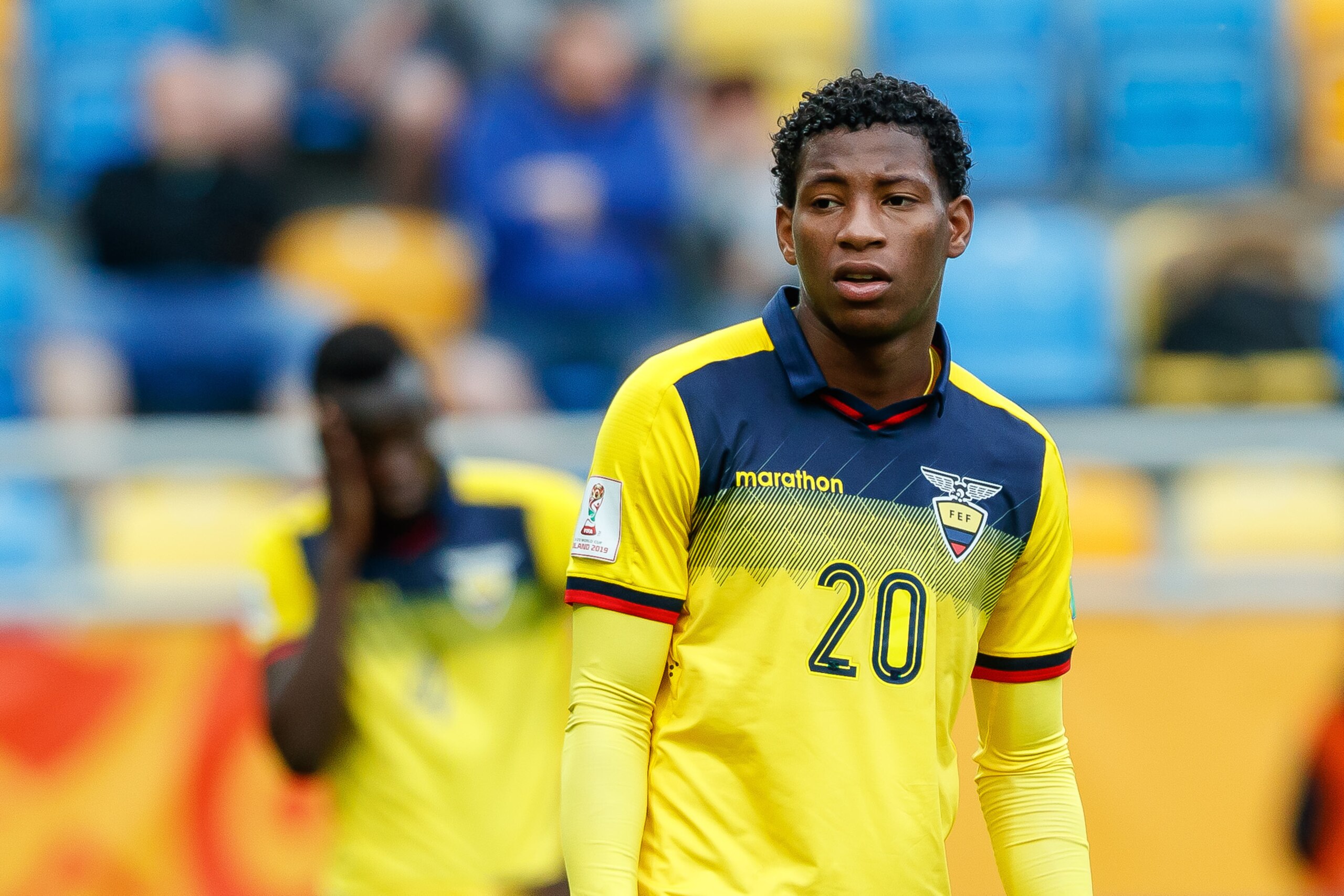 GDYNIA, POLAND - JUNE 08: Gonzalo Plata of Ecuador looks on during the 2019 FIFA U-20 World Cup Quarter Final match between USA and Ecuador at Gdynia Stadium on June 8, 2019 in Gdynia, Poland. (Photo by TF-Images/Getty Images)