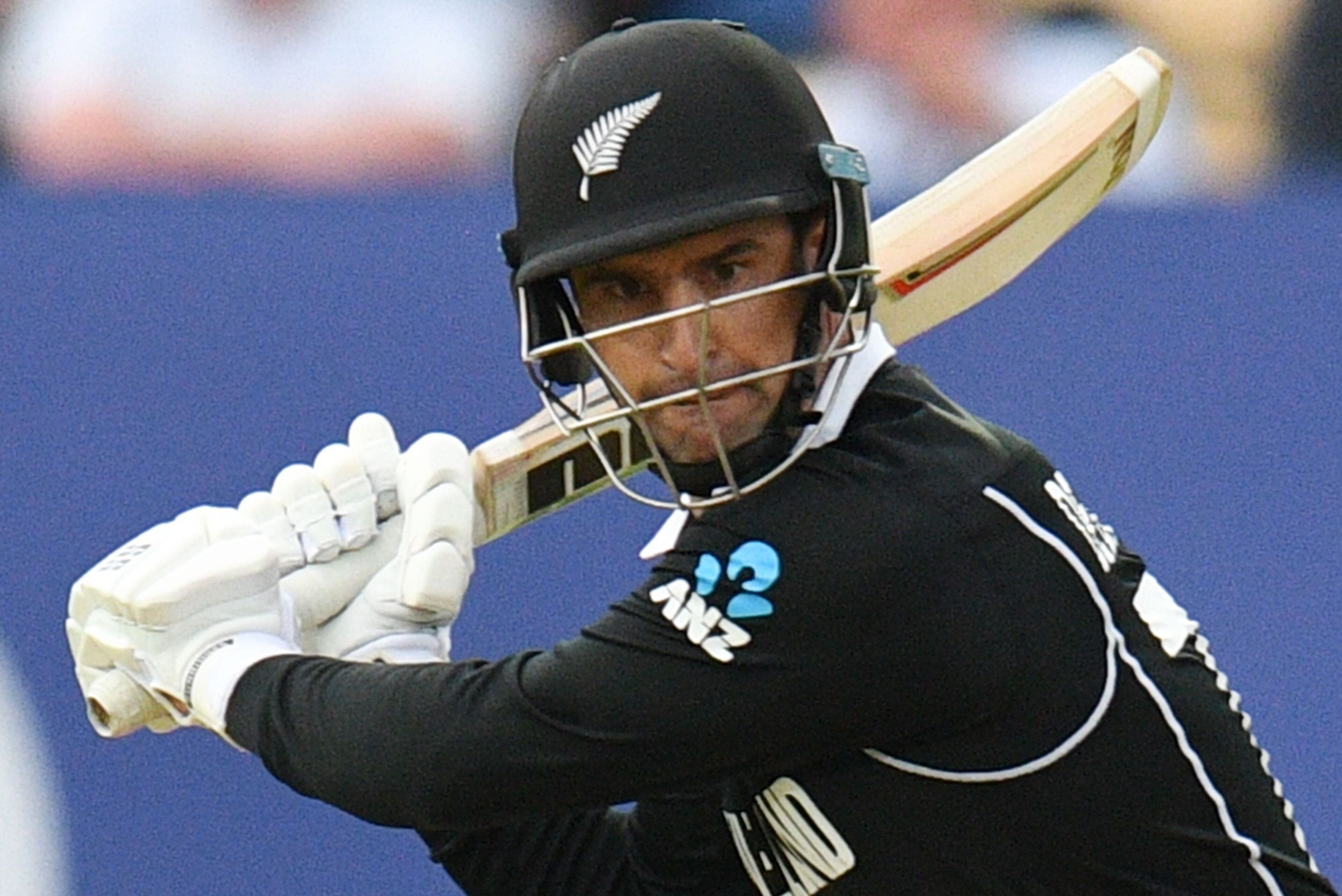 New Zealand's Colin de Grandhomme bats during the 2019 Cricket World Cup group stage match between New Zealand and South Africa at Edgbaston in Birmingham, central England, on June 19, 2019. (Photo by Oli SCARFF / AFP) / RESTRICTED TO EDITORIAL USE New Zealand's Colin de Grandhomme bats during the 2019 Cricket World Cup group stage match between New Zealand and South Africa at Edgbaston in Birmingham, central England, on June 19, 2019. (Photo by Oli SCARFF / AFP) / RESTRICTED TO EDITORIAL USE