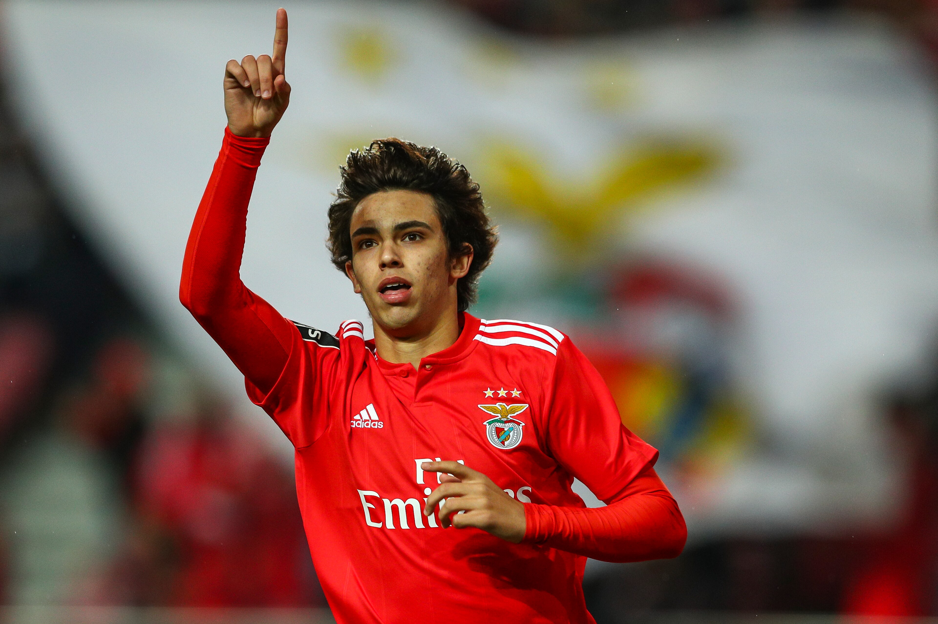 LISBON, PORTUGAL - APRIL 22: Joao Felix of SL Benfica celebrates scoring SL Benfica first goal during the Liga NOS match between SL Benfica and CS Maritimo at Estadio da Luz on April 22, 2019 in Lisbon, Portugal. (Photo by Carlos Rodrigues/Getty Images) LISBON, PORTUGAL - APRIL 22: Joao Felix of SL Benfica celebrates scoring SL Benfica first goal during the Liga NOS match between SL Benfica and CS Maritimo at Estadio da Luz on April 22, 2019 in Lisbon, Portugal. (Photo by Carlos Rodrigues/Getty Images)