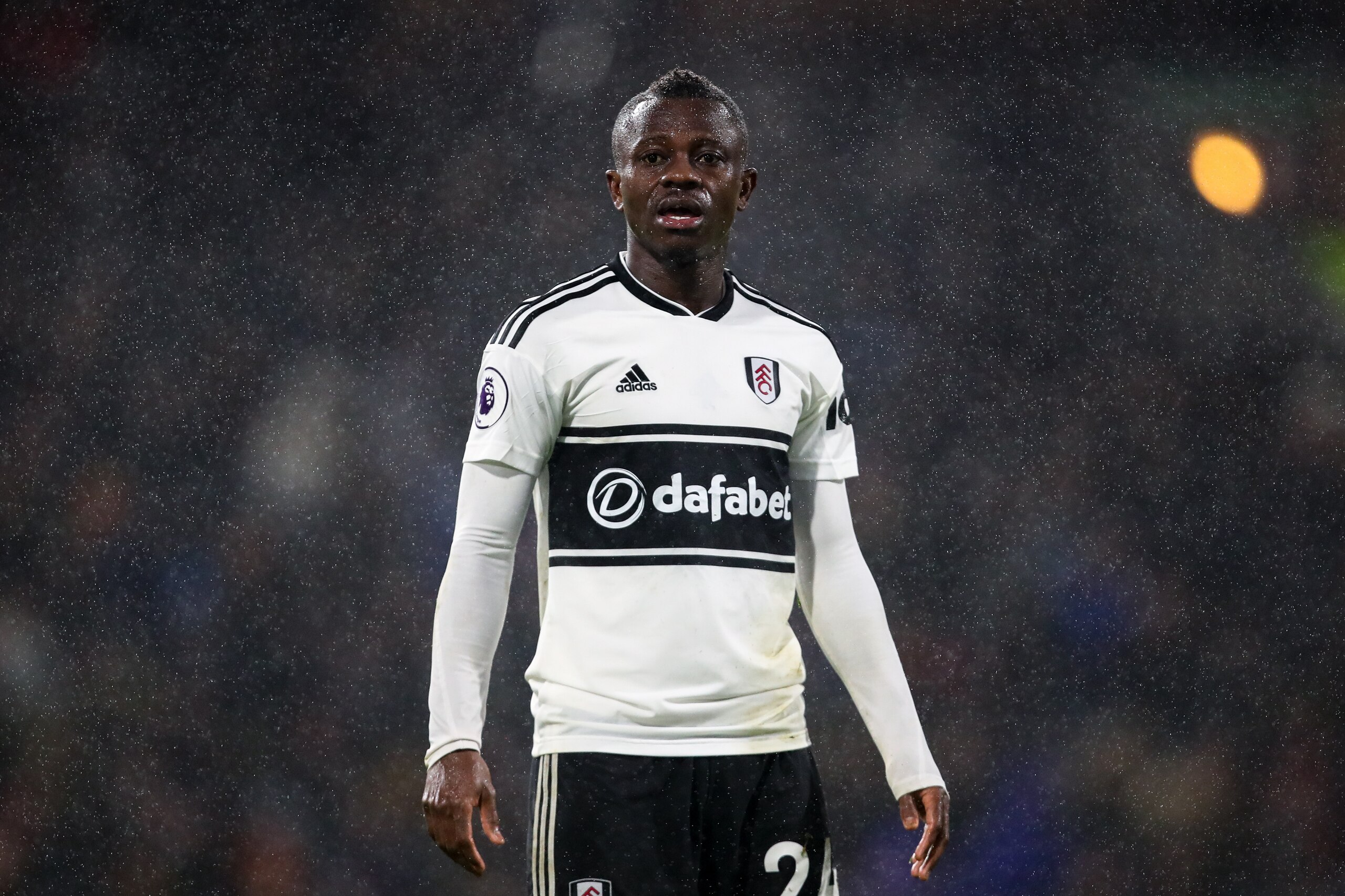 BURNLEY, ENGLAND - JANUARY 12: Jean Michael Seri of Fulham during the Premier League match between Burnley FC and Fulham FC at Turf Moor on January 12, 2019 in Burnley, United Kingdom. (Photo by Robbie Jay Barratt - AMA/Getty Images)