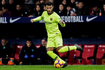MADRID, SPAIN - NOVEMBER 24: Rafinha of FC Barcelona during the La Liga Santander  match between Atletico Madrid v FC Barcelona at the Estadio Wanda Metropolitano on November 24, 2018 in Madrid Spain (Photo by David S. Bustamante/Soccrates/Getty Images)