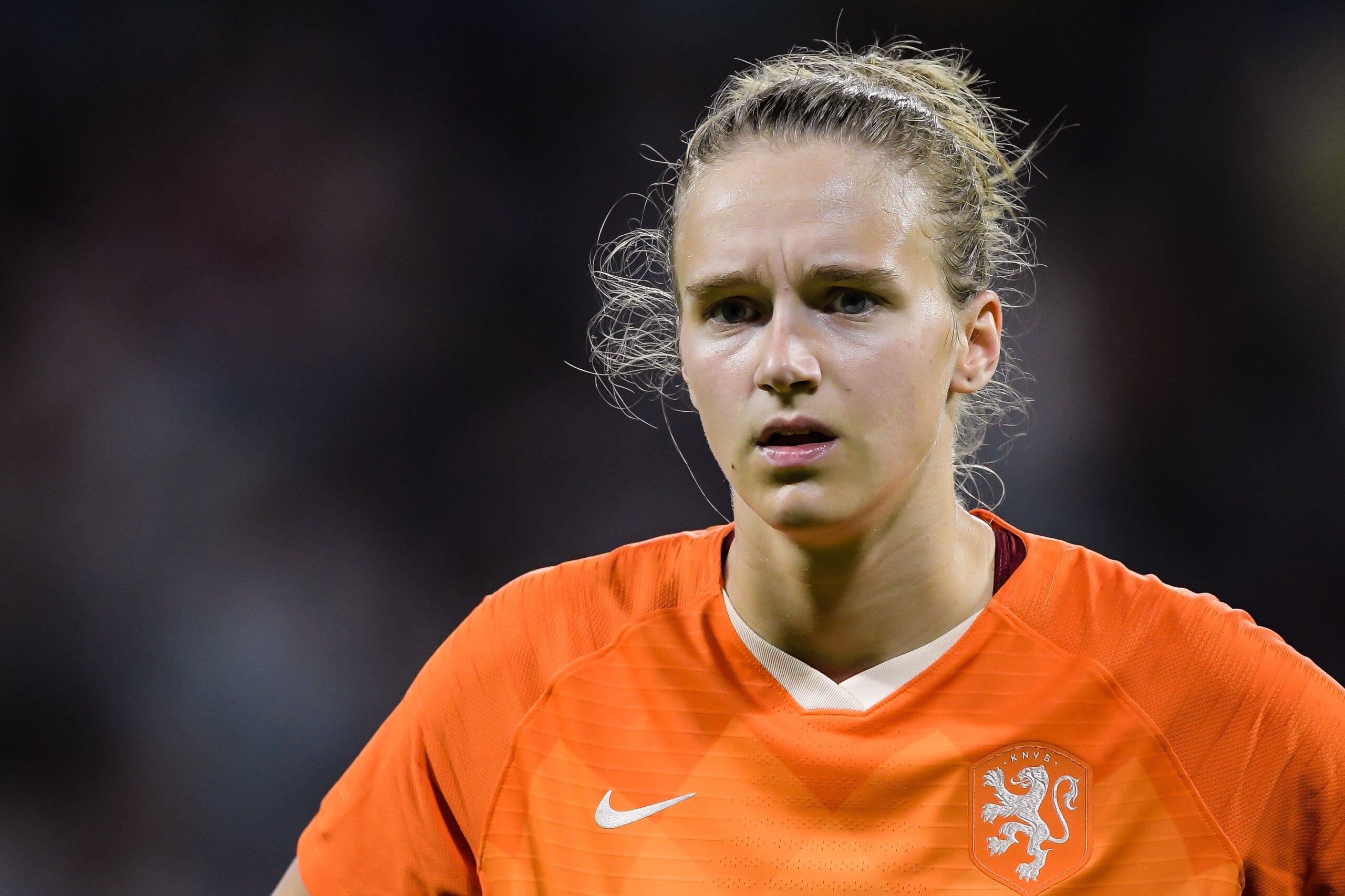 Vivianne Miedema of Netherlands women during the FIFA Women's World Cup France 2019 semi final match between The Netherlands and Sweden of America at Stade de Lyon on July 03, 2019 in Lyon, France(Photo by VI Images via Getty Images)