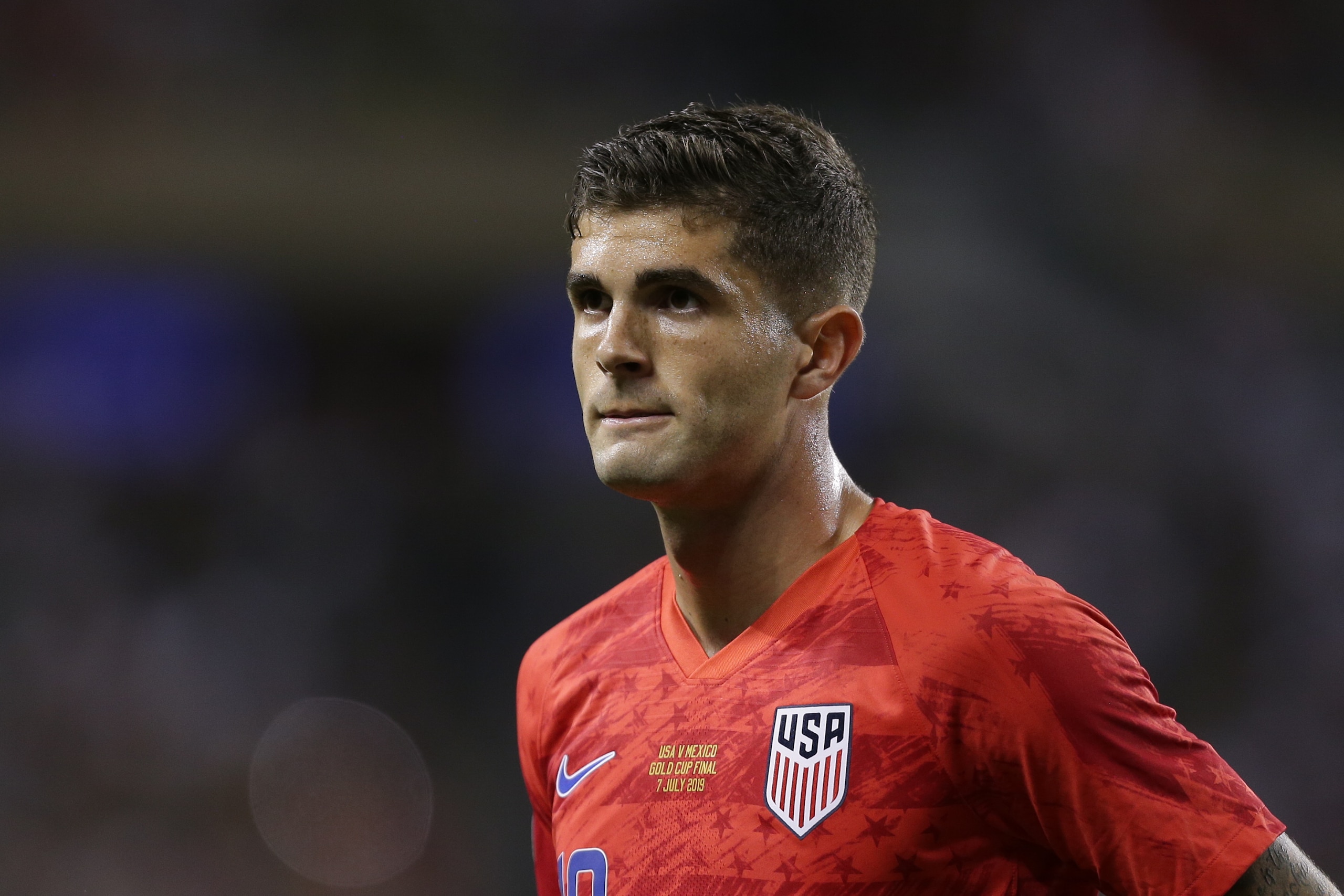 CHICAGO, ILLINOIS - JULY 07: Christian Pulisic #10 of the United States during the 2019 CONCACAF Gold Cup finals between the United States and Mexico at Soldier Field on July 07, 2019 in Chicago, Illinois. (Photo by John Dorton/ ISI Photos/Getty Images) CHICAGO, ILLINOIS - JULY 07: Christian Pulisic #10 of the United States during the 2019 CONCACAF Gold Cup finals between the United States and Mexico at Soldier Field on July 07, 2019 in Chicago, Illinois. (Photo by John Dorton/ ISI Photos/Getty Images)