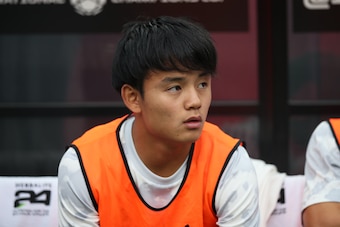 LANDOVER, MD - JULY 23: Takefusa Kubo of Real Madrid during the International Champions Cup fixture between Real Madrid and Arsenal at FedExField on July 23, 2019 in Landover, Maryland. (Photo by Matthew Ashton - AMA/Getty Images)