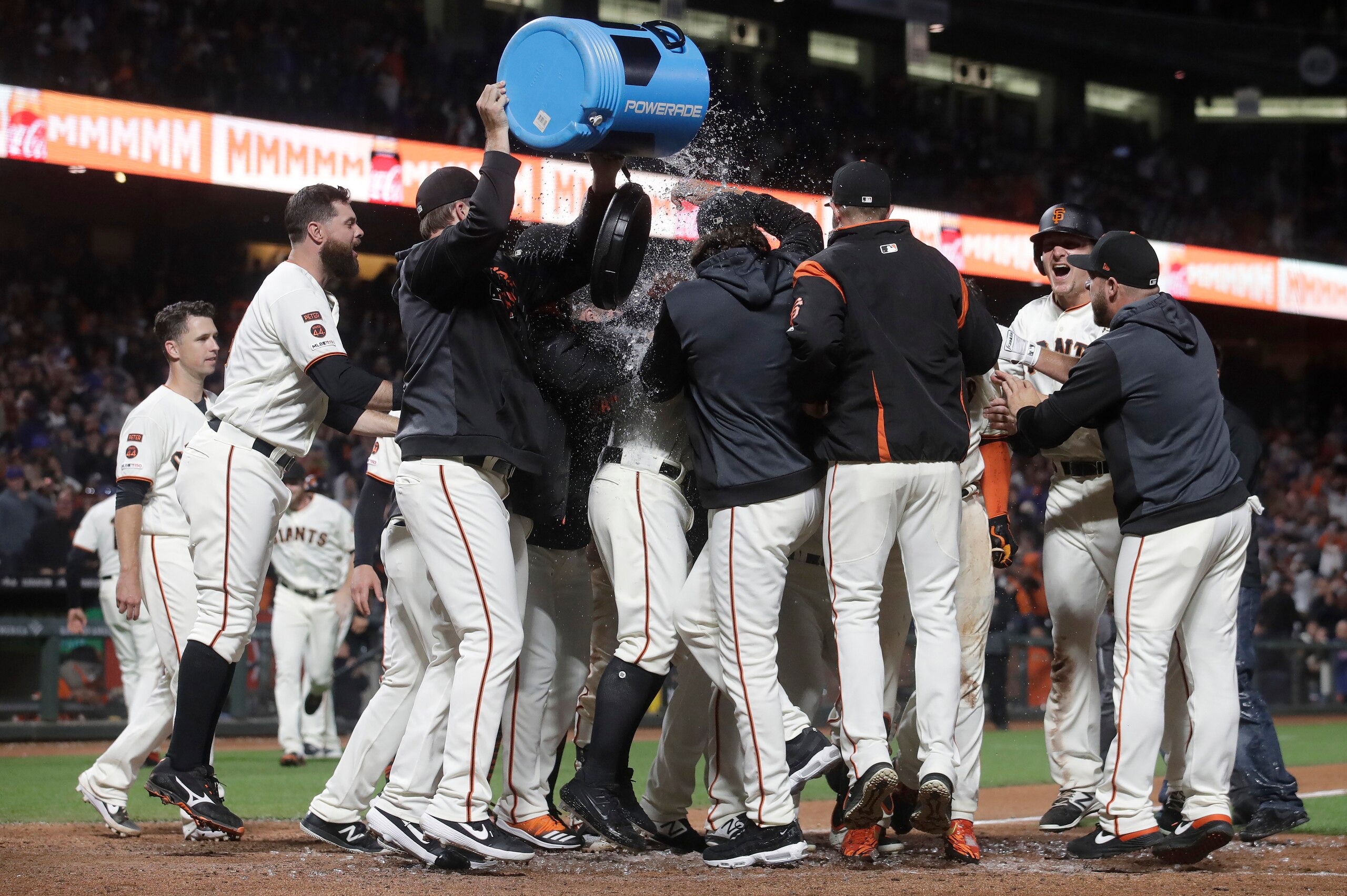 The scene after Sandoval's walk-off.