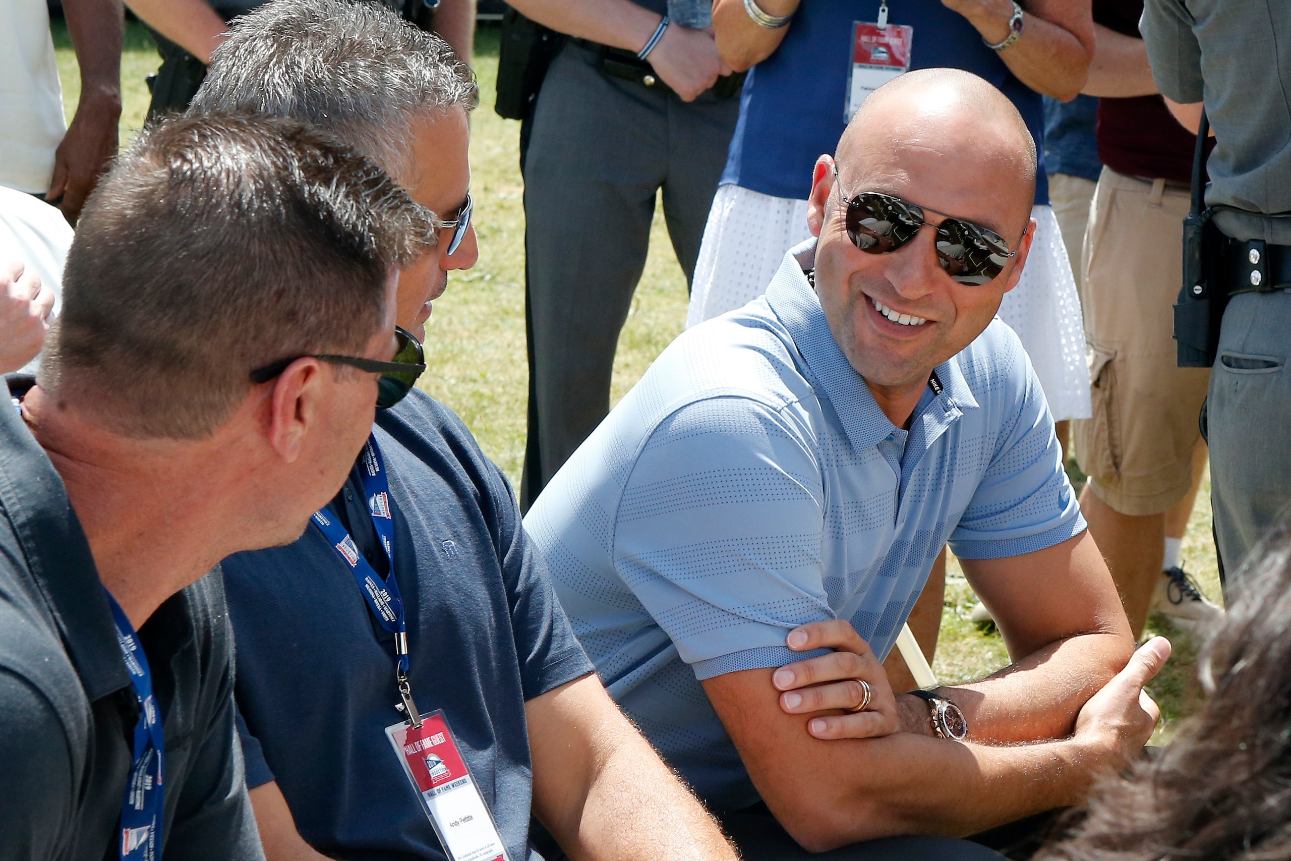 COOPERSTOWN, NEW YORK - JULY 21: Former New York Yankee Derek Jeter attends the Baseball Hall of Fame induction ceremony at Clark Sports Center on July 21, 2019 in Cooperstown, New York. (Photo by Jim McIsaac/Getty Images) COOPERSTOWN, NEW YORK - JULY 21: Former New York Yankee Derek Jeter attends the Baseball Hall of Fame induction ceremony at Clark Sports Center on July 21, 2019 in Cooperstown, New York. (Photo by Jim McIsaac/Getty Images)