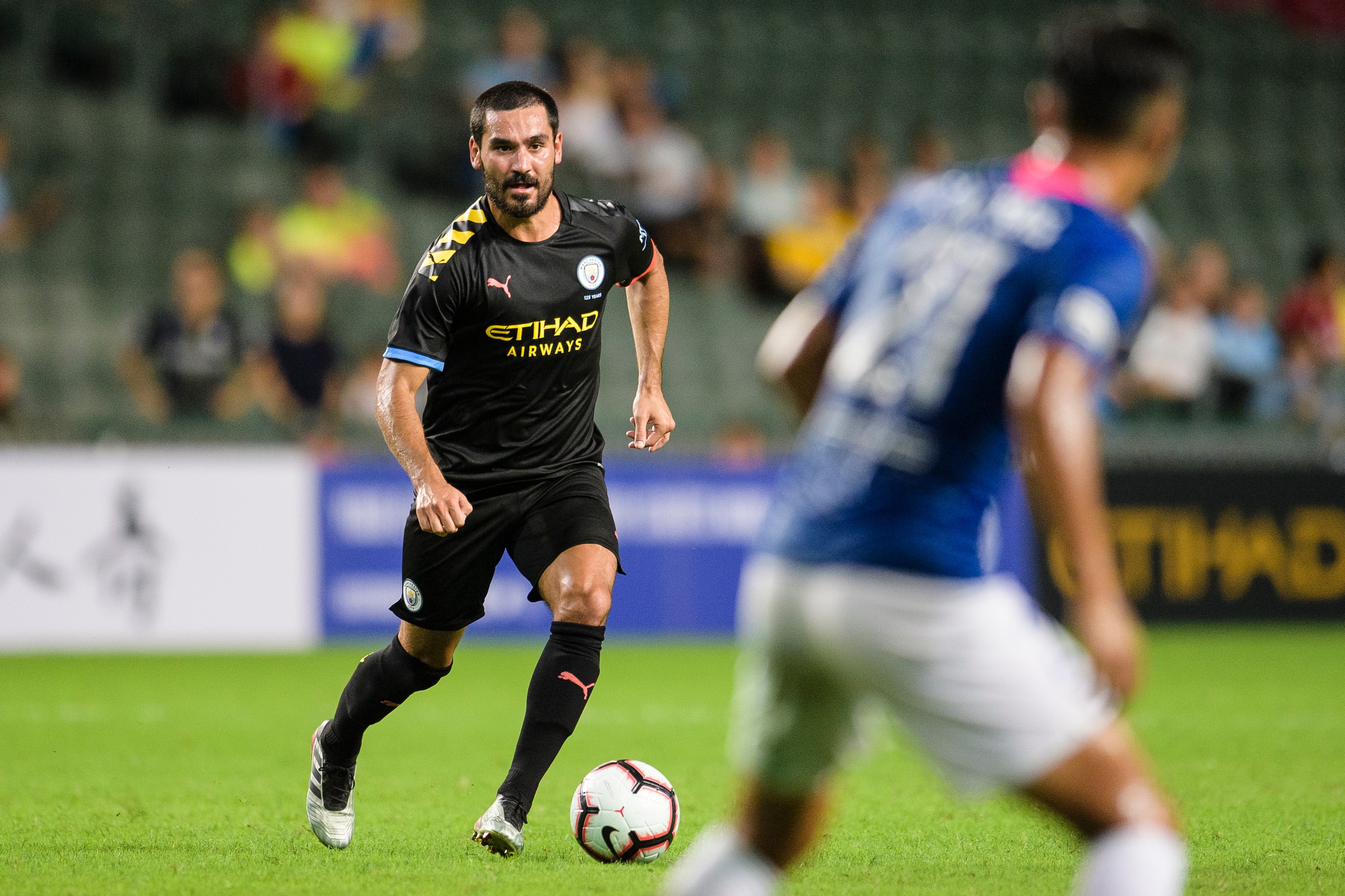 HONG KONG, HONG KONG - JULY 24: Ilkay Gundogan of Manchester City in action during the preseason friendly match between Kitchee and Manchester City at the Hong Kong Stadium on July 24, 2019 in Hong Kong. (Photo by Eurasia Sport Images/Getty Images)