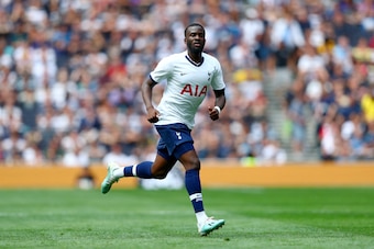 LONDON, ENGLAND - AUGUST 04:  Tanguy Ndombele of Tottenham Hotspur runs  during the 2019 International Champions Cup match between Tottenham Hotspur and FC Internazionale at Tottenham Hotspur Stadium on August 04, 2019 in London, England. (Photo by Dan Is