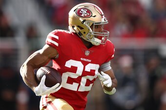 SANTA CLARA, CA - DECEMBER 23: Matt Breida #22 of the San Francisco 49ers rushes with the ball against the Chicago Bears during their NFL game at Levi's Stadium on December 23, 2018 in Santa Clara, California. (Photo by Ezra Shaw/Getty Images)