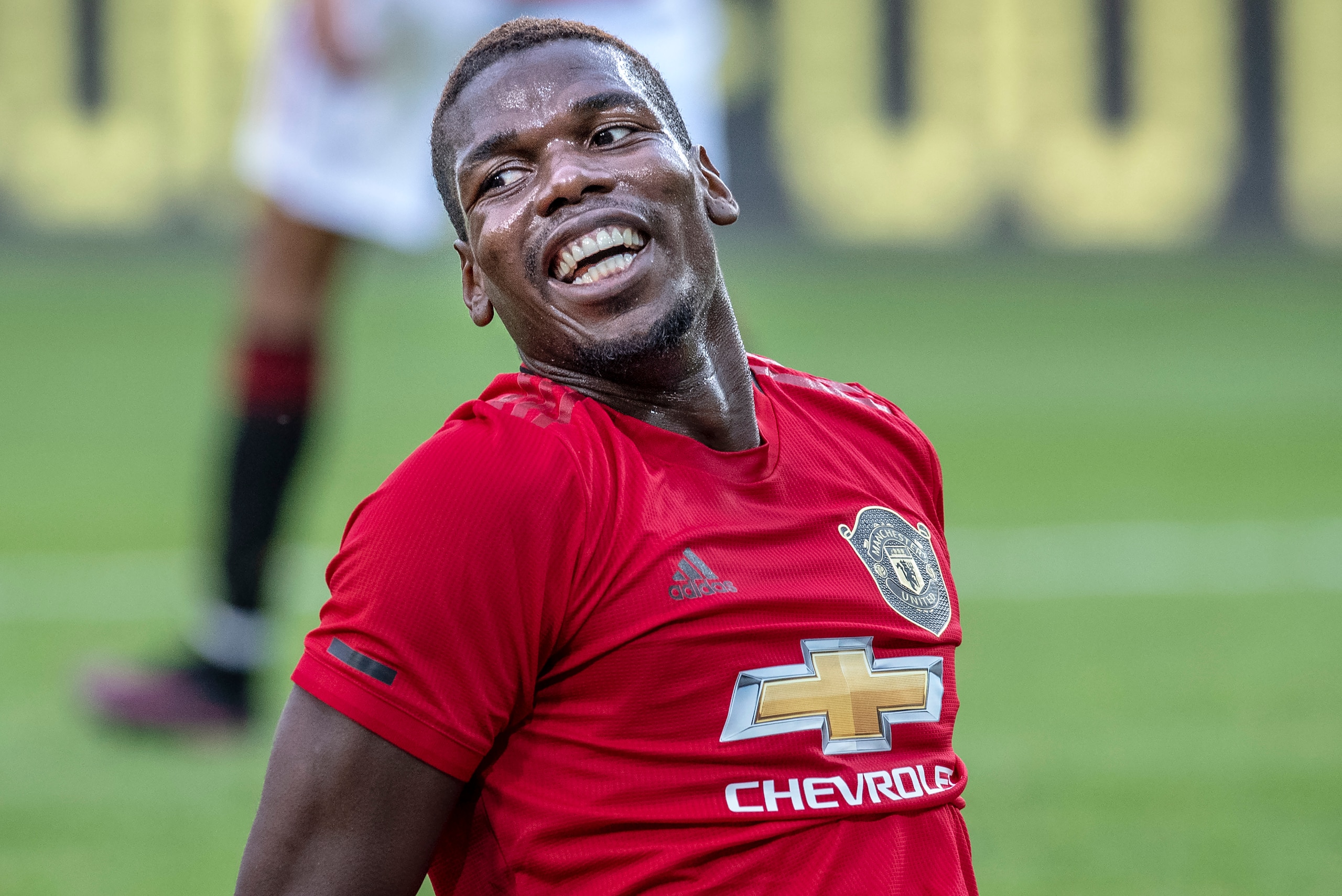 OSLO, NORWAY - JULY 30: Paul Pogba of Manchester United during the Pre-Season Friendly match between Kristiansund BK v Manchester United at Ullevaal Stadion on July 30, 2019 in Oslo.  (Photo by Trond Tandberg/Getty Images)