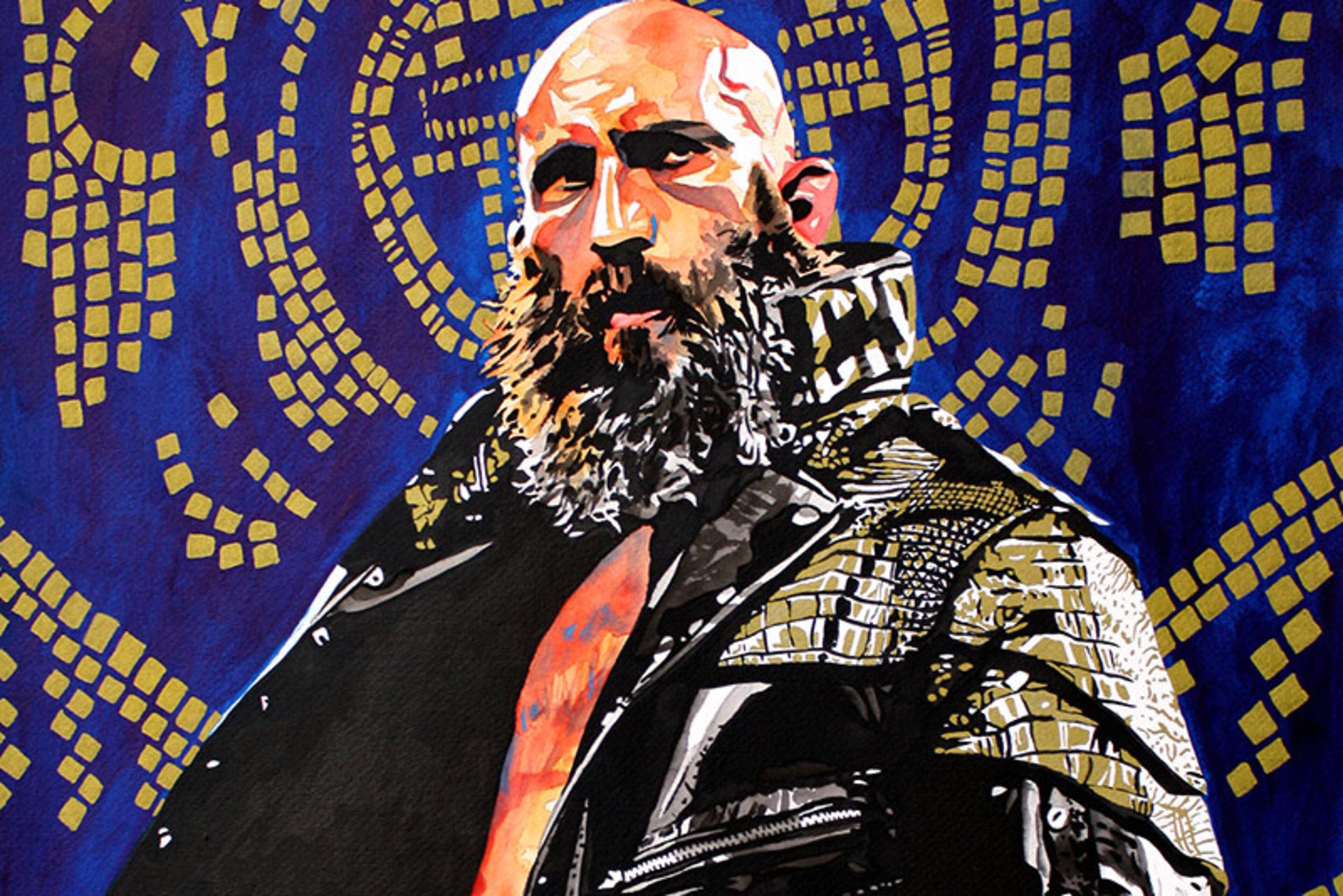 A painting of Tommaso Ciampa by Rob Schamberger.
