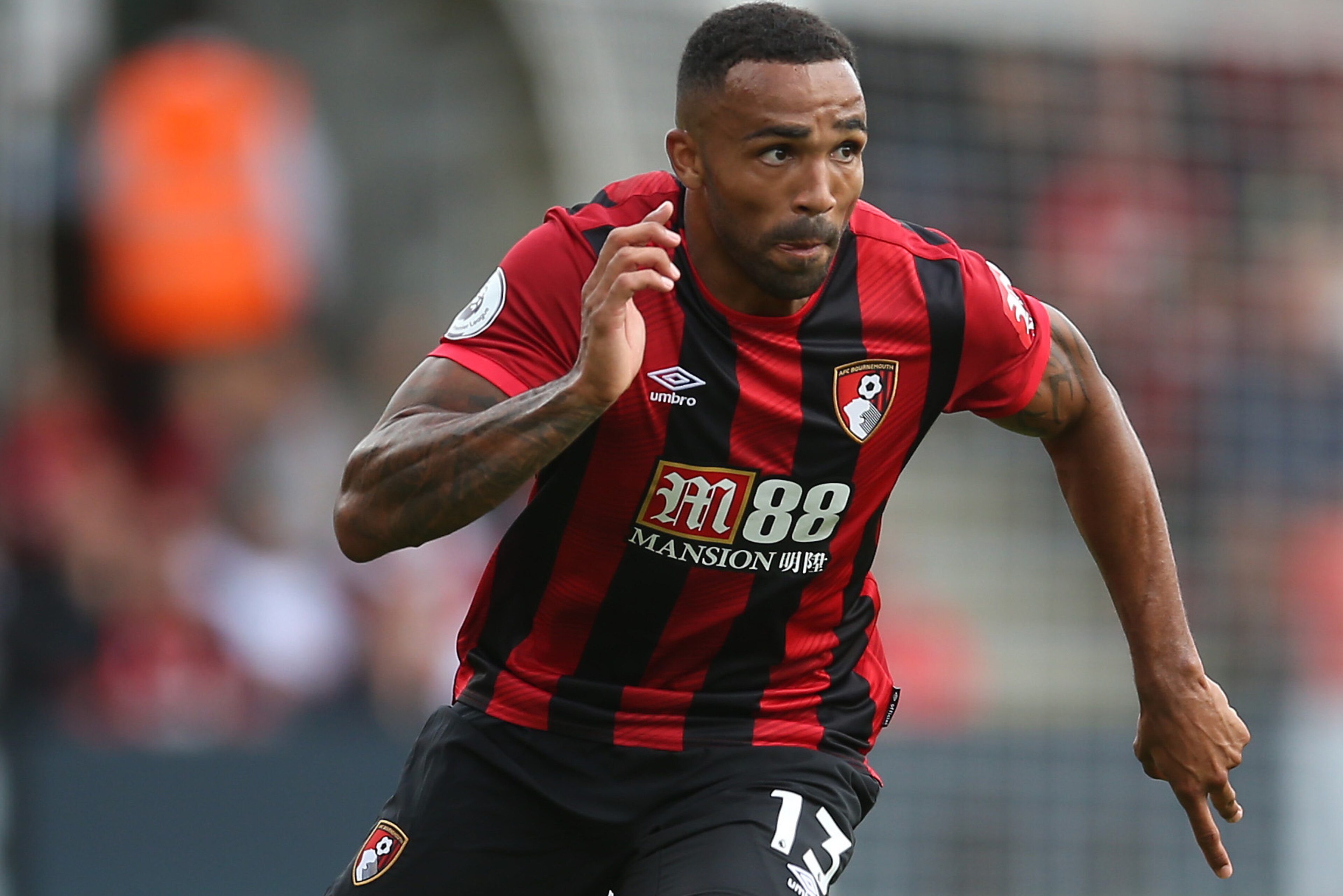 BOURNEMOUTH, ENGLAND - AUGUST 10: Callum Wilson of AFC Bournemouth in action during the Premier League match between AFC Bournemouth and Sheffield United at Vitality Stadium on August 10, 2019 in Bournemouth, United Kingdom. (Photo by Steve Bardens/Getty BOURNEMOUTH, ENGLAND - AUGUST 10: Callum Wilson of AFC Bournemouth in action during the Premier League match between AFC Bournemouth and Sheffield United at Vitality Stadium on August 10, 2019 in Bournemouth, United Kingdom. (Photo by Steve Bardens/Getty