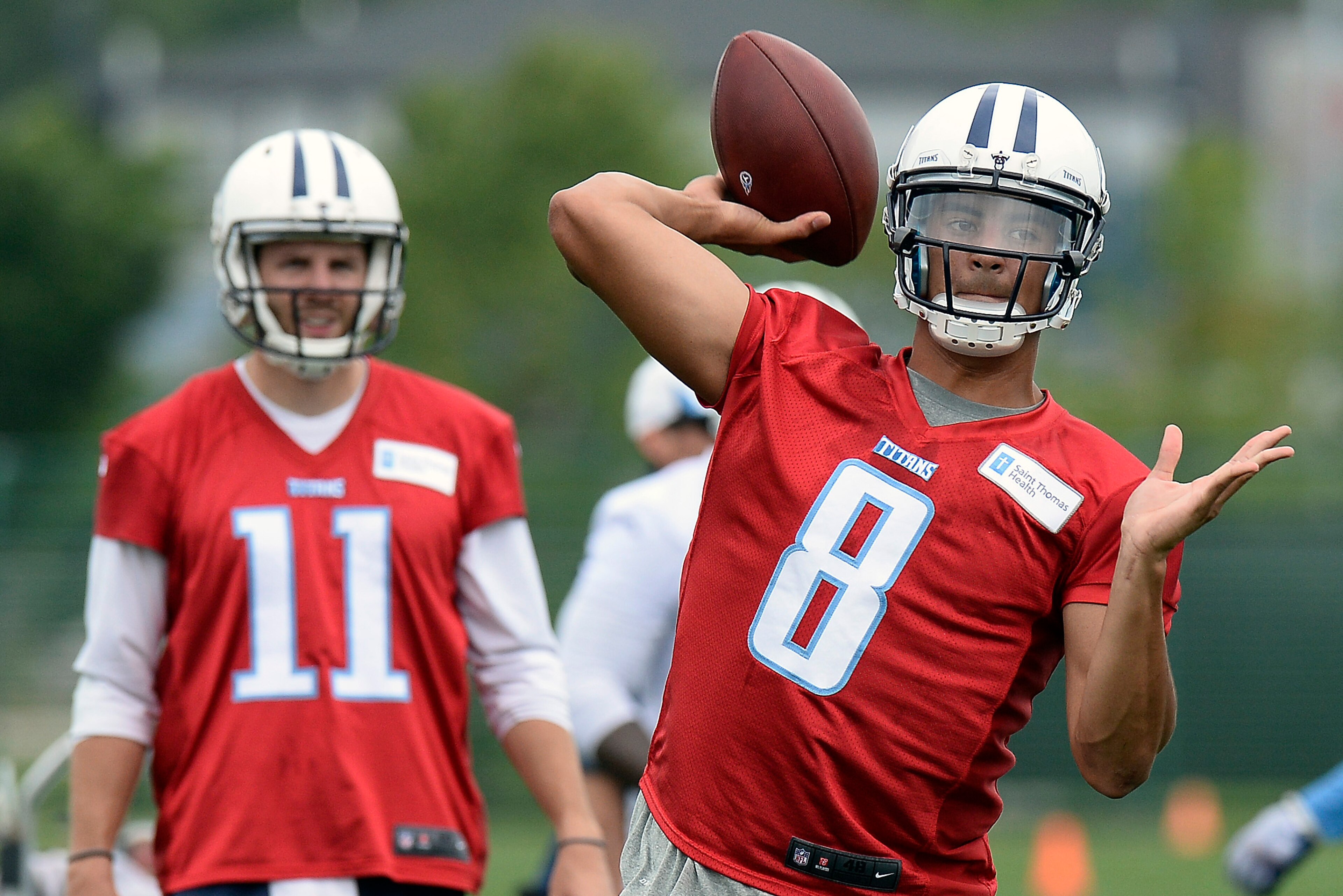 Alex Tanney and Marcus Mariota