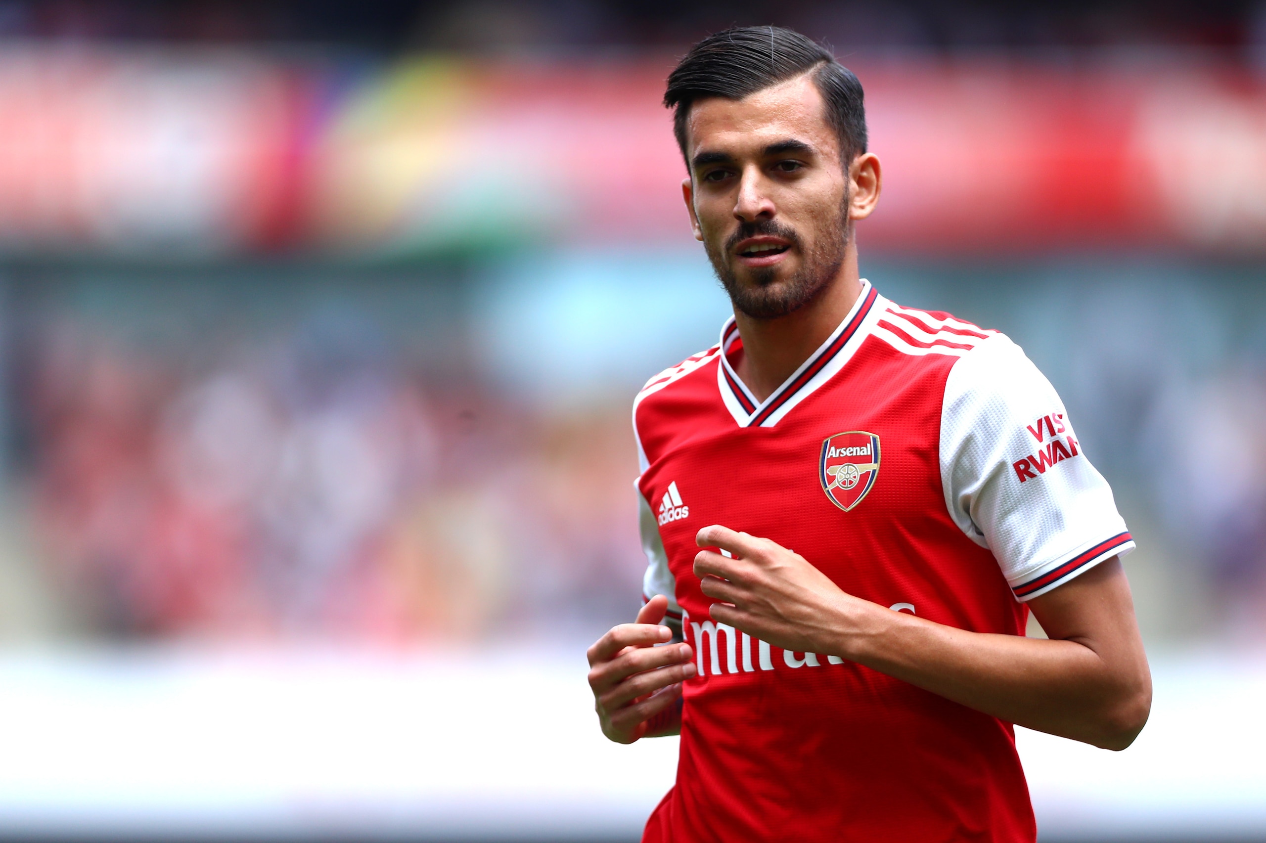 LONDON, ENGLAND - AUGUST 17:  Dani Ceballos of Arsenal
during the Premier League match between Arsenal FC and Burnley FC at Emirates Stadium on August 17, 2019 in London, United Kingdom. (Photo by Chloe Knott - Danehouse/Getty Images)