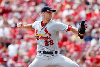 CINCINNATI, OH - AUGUST 18: Jack Flaherty #22 of the St. Louis Cardinals pitches in the second inning against the Cincinnati Reds at Great American Ball Park on August 18, 2019 in Cincinnati, Ohio. (Photo by Joe Robbins/Getty Images)