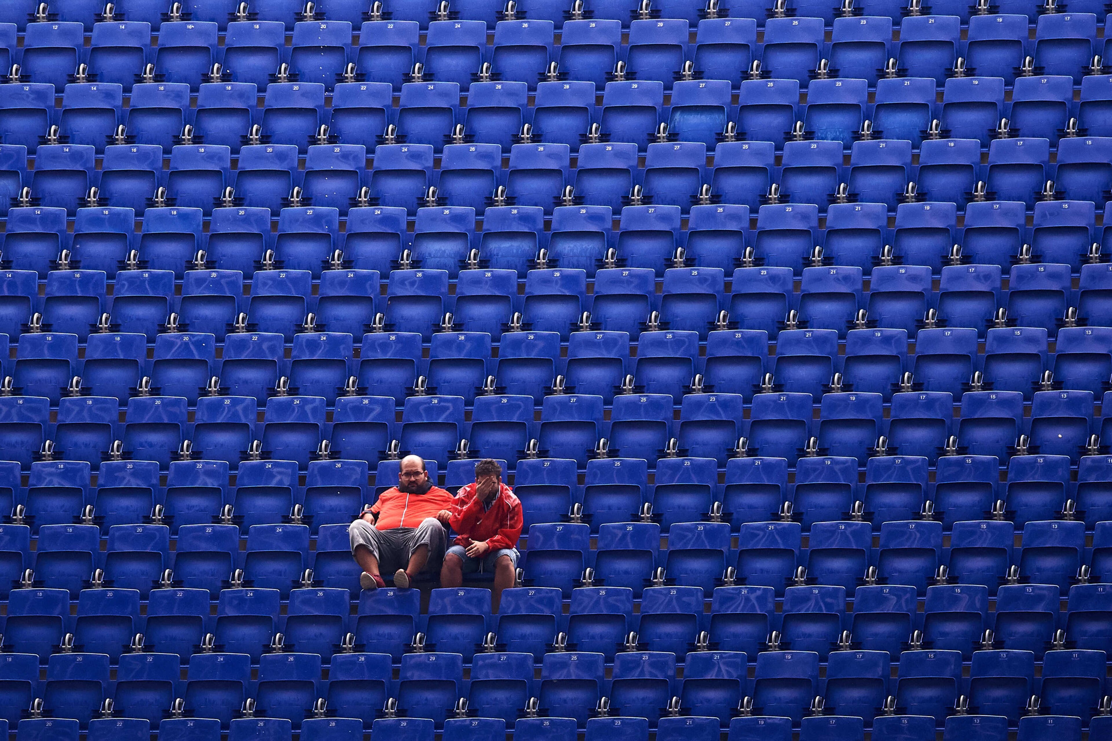 BARCELONA, SPAIN - SEPTEMBER 01: RCD Espanyol supporters are seen in their seats during the Liga match between RCD Espanyol and Granada CF at RCDE Stadium on September 01, 2019 in Barcelona, Spain. (Photo by Alex Caparros/Getty Images) BARCELONA, SPAIN - SEPTEMBER 01: RCD Espanyol supporters are seen in their seats during the Liga match between RCD Espanyol and Granada CF at RCDE Stadium on September 01, 2019 in Barcelona, Spain. (Photo by Alex Caparros/Getty Images)