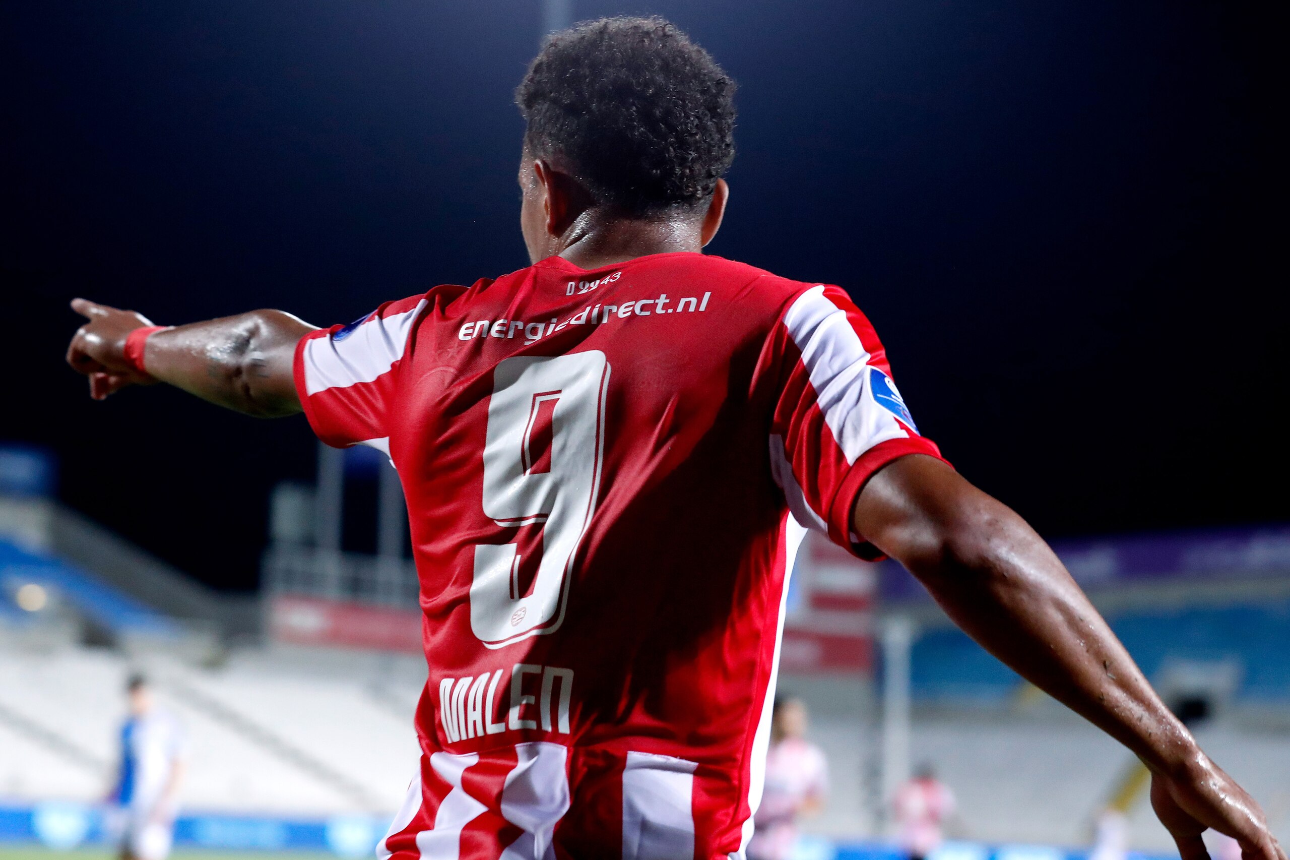 LIMASOL, CYPRUS - AUGUST 29: Donyell Malen of PSV celebrates goal during the UEFA Europa League   match between Apollon Limassol v PSV at the Tsirion Stadium on August 29, 2019 in Limasol Cyprus (Photo by Photo Prestige/Soccrates/Getty Images)