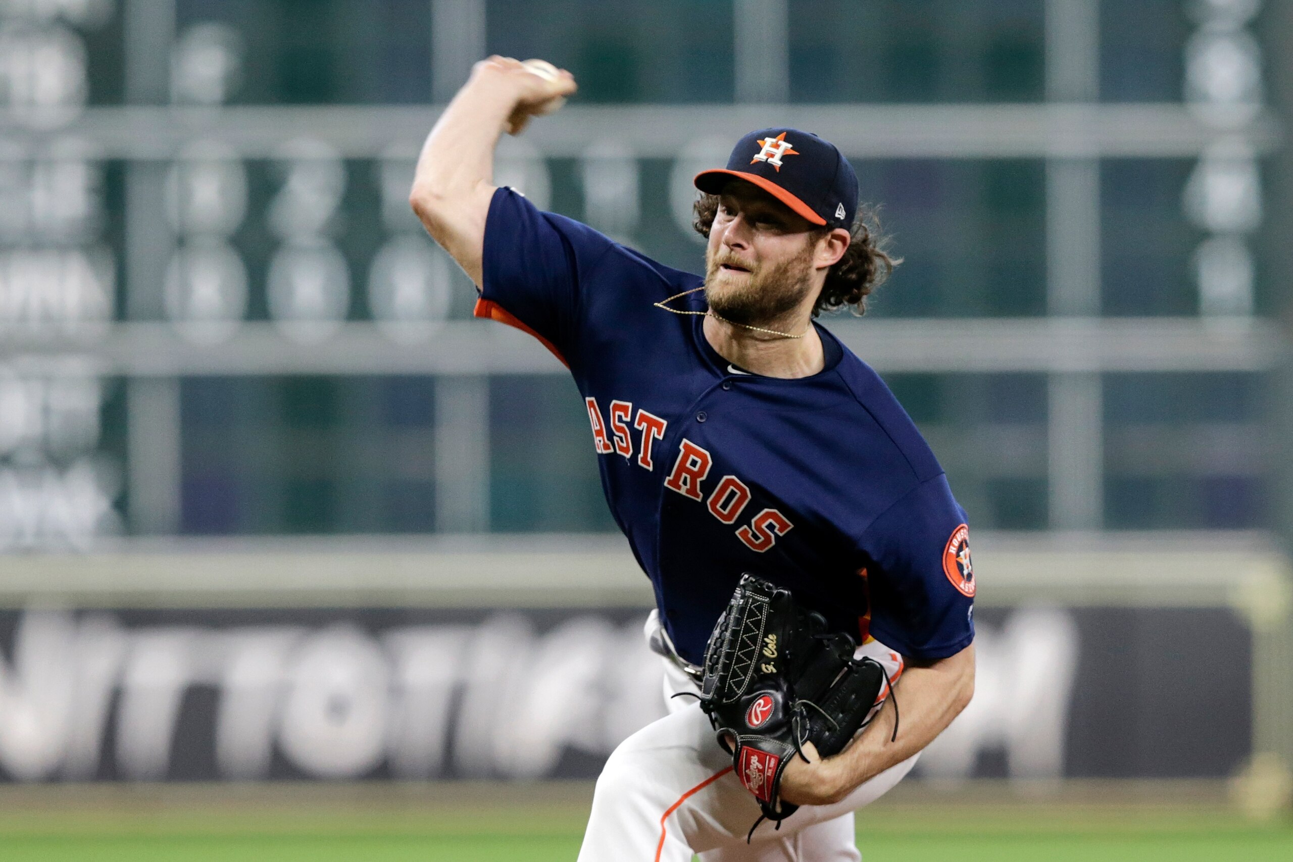 HOUSTON, TX - SEPTEMBER 08: Gerrit Cole #45 of the Houston Astros pitches in the eighth inning against the Seattle Mariners at Minute Maid Park on September 8, 2019 in Houston, Texas. (Photo by Tim Warner/Getty Images) HOUSTON, TX - SEPTEMBER 08: Gerrit Cole #45 of the Houston Astros pitches in the eighth inning against the Seattle Mariners at Minute Maid Park on September 8, 2019 in Houston, Texas. (Photo by Tim Warner/Getty Images)