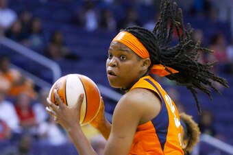 Now in her fourth season, Jones led the WNBA in blocks and rebounds while averaging 14.6 points per game for the Connecticut Sun.