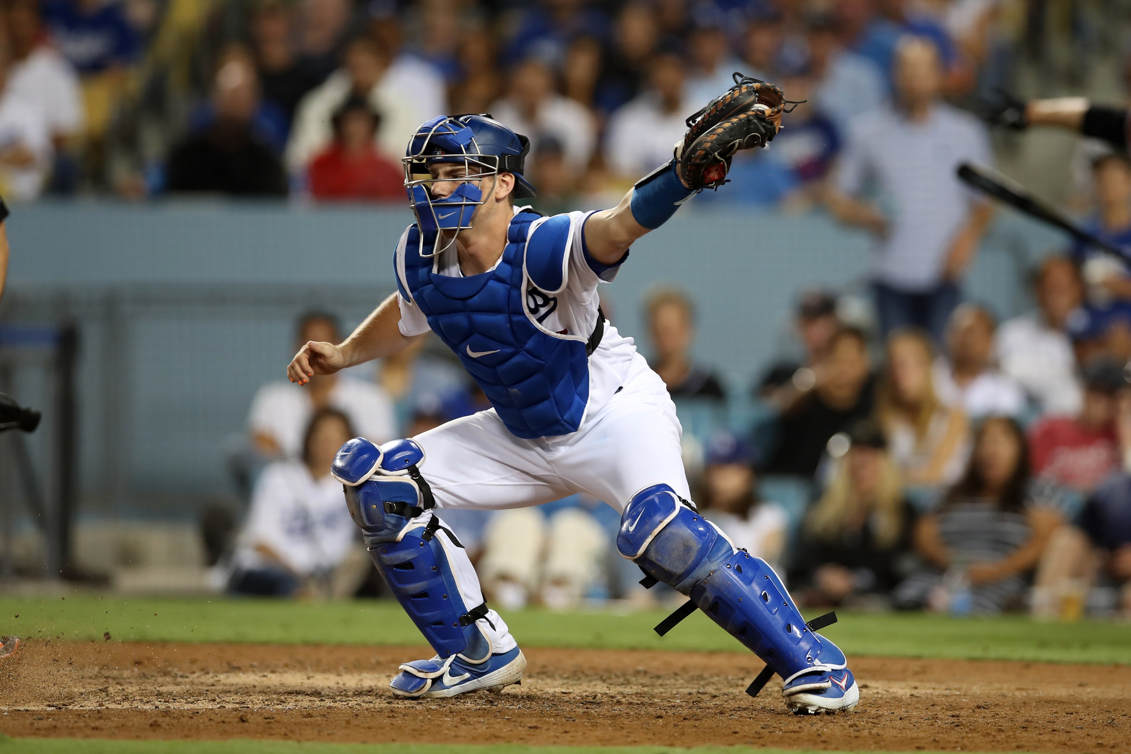 LOS ANGELES, CA - SEPTEMBER 6:  Will Smith #16 of the Los Angeles Dodgers in action during the game against the San Francisco Giants at Dodger Stadium on September 6, 2019 in Los Angeles, California. The Giants defeated the Dodgers 5-4. (Photo by Rob Leit