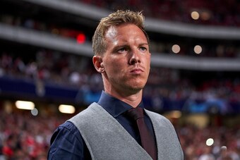 LISBON, PORTUGAL - SEPTEMBER 17: Julian Nagelsmann the manager of RB Leipzig looks on prior to the UEFA Champions League group G match between SL Benfica and RB Leipzig at Estadio da Luz on September 17, 2019 in Lisbon, Portugal. (Photo by Quality Sport I
